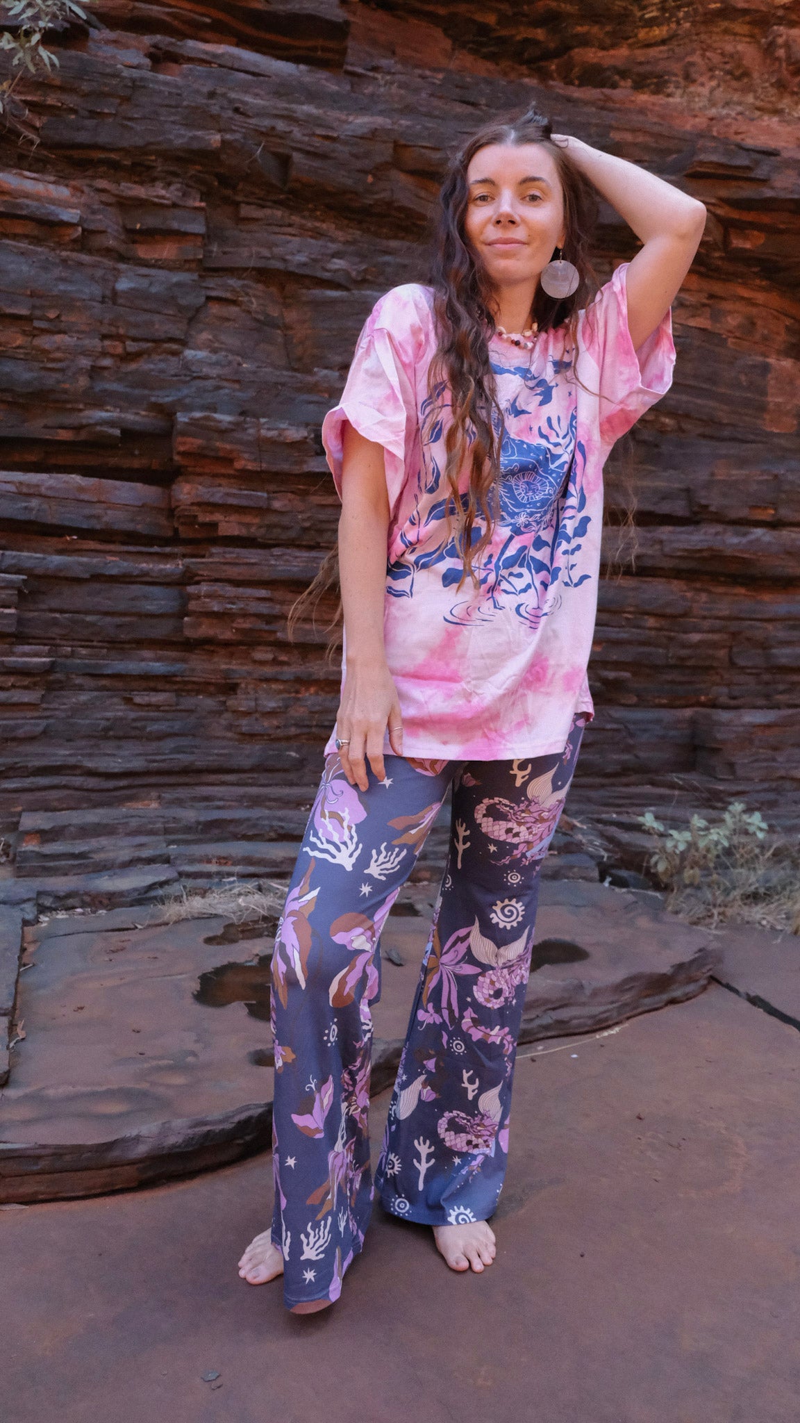 The Crane T-shirt - Tie Dye Pink