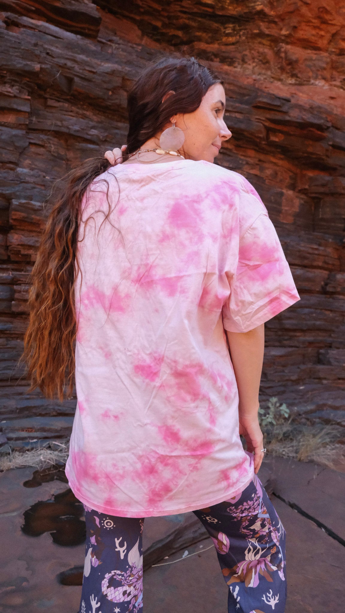 The Crane T-shirt - Tie Dye Pink