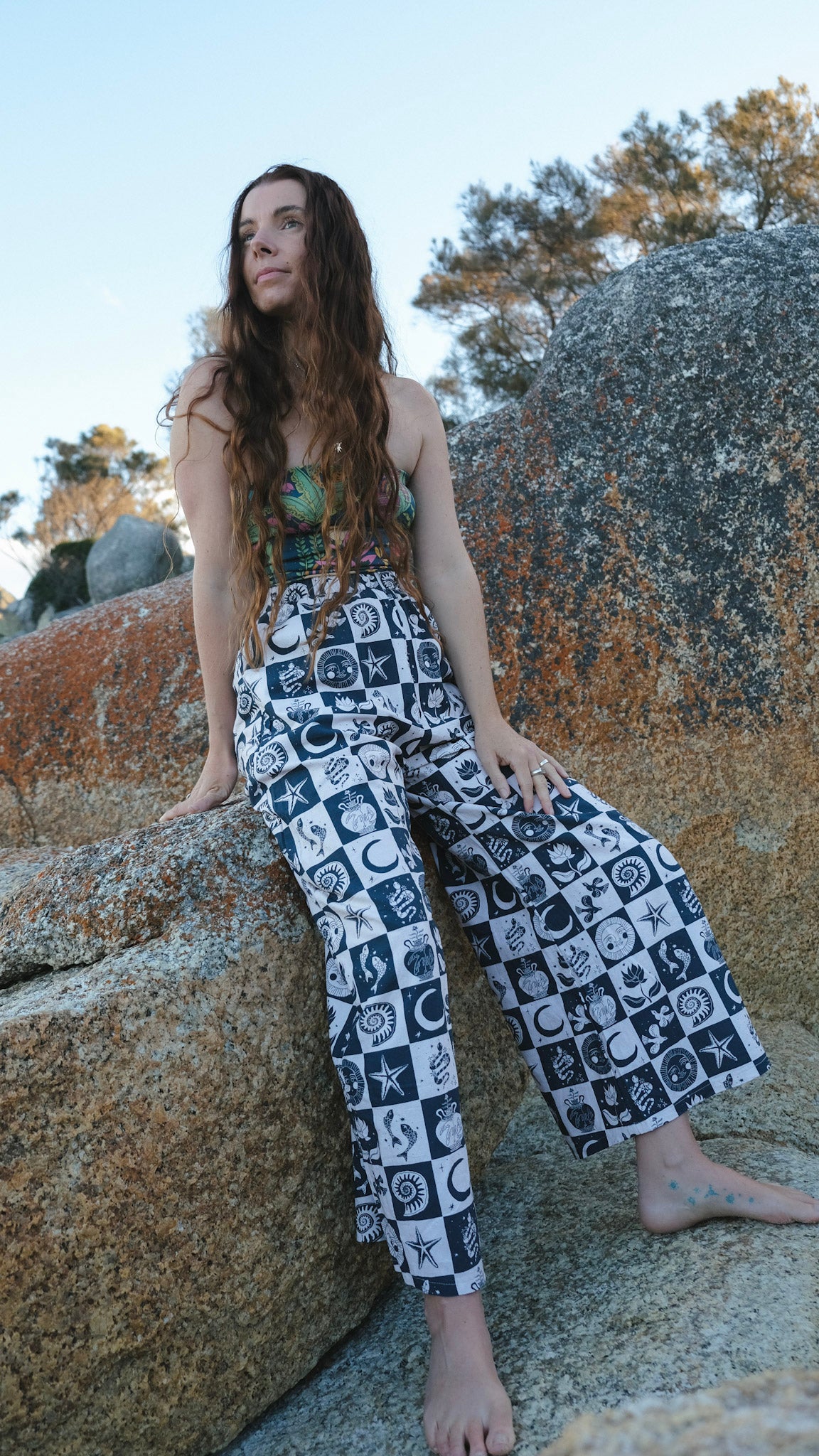 Wide Leg Palazzo Pants - Mosaic