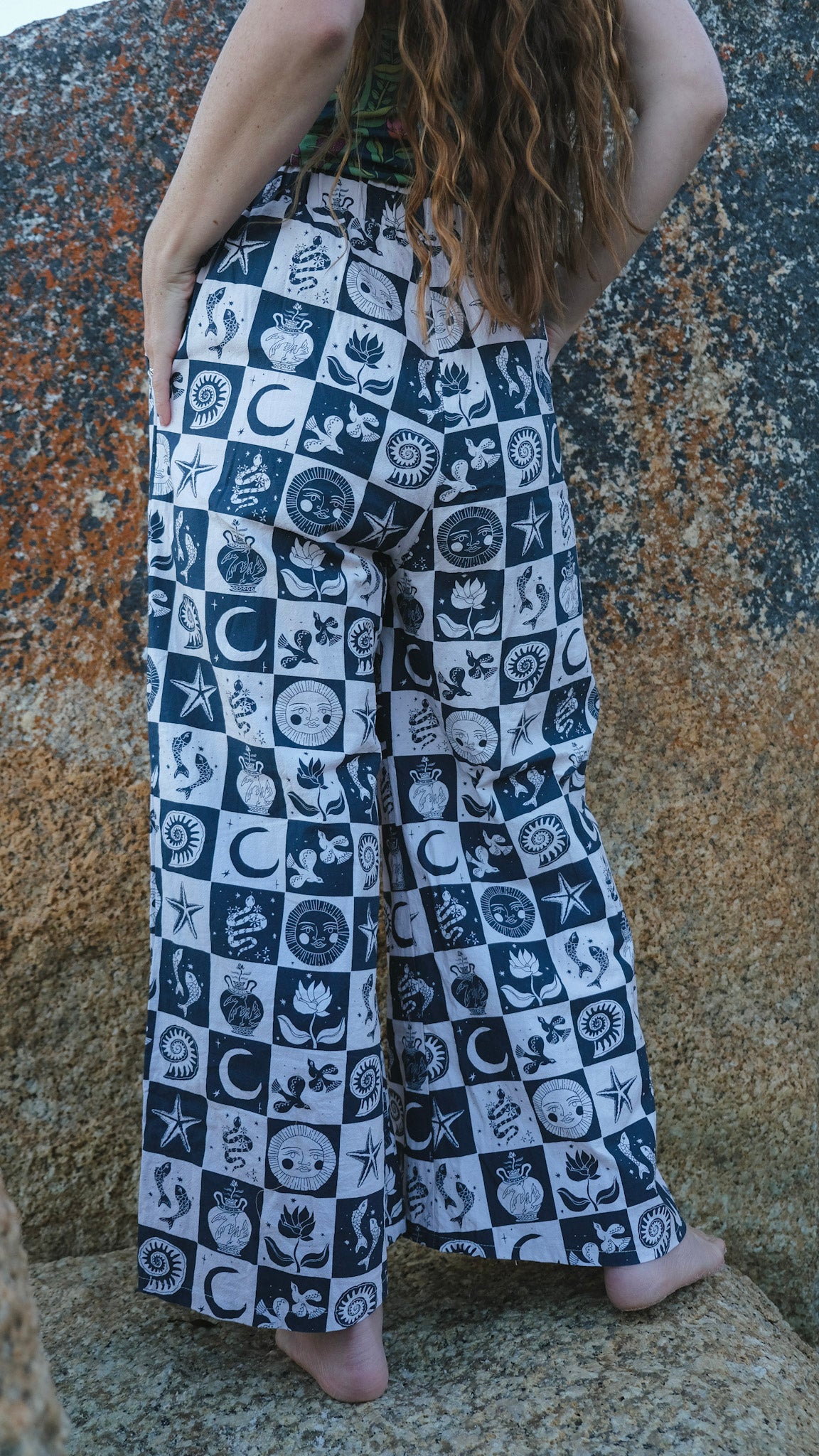 Wide Leg Palazzo Pants - Mosaic