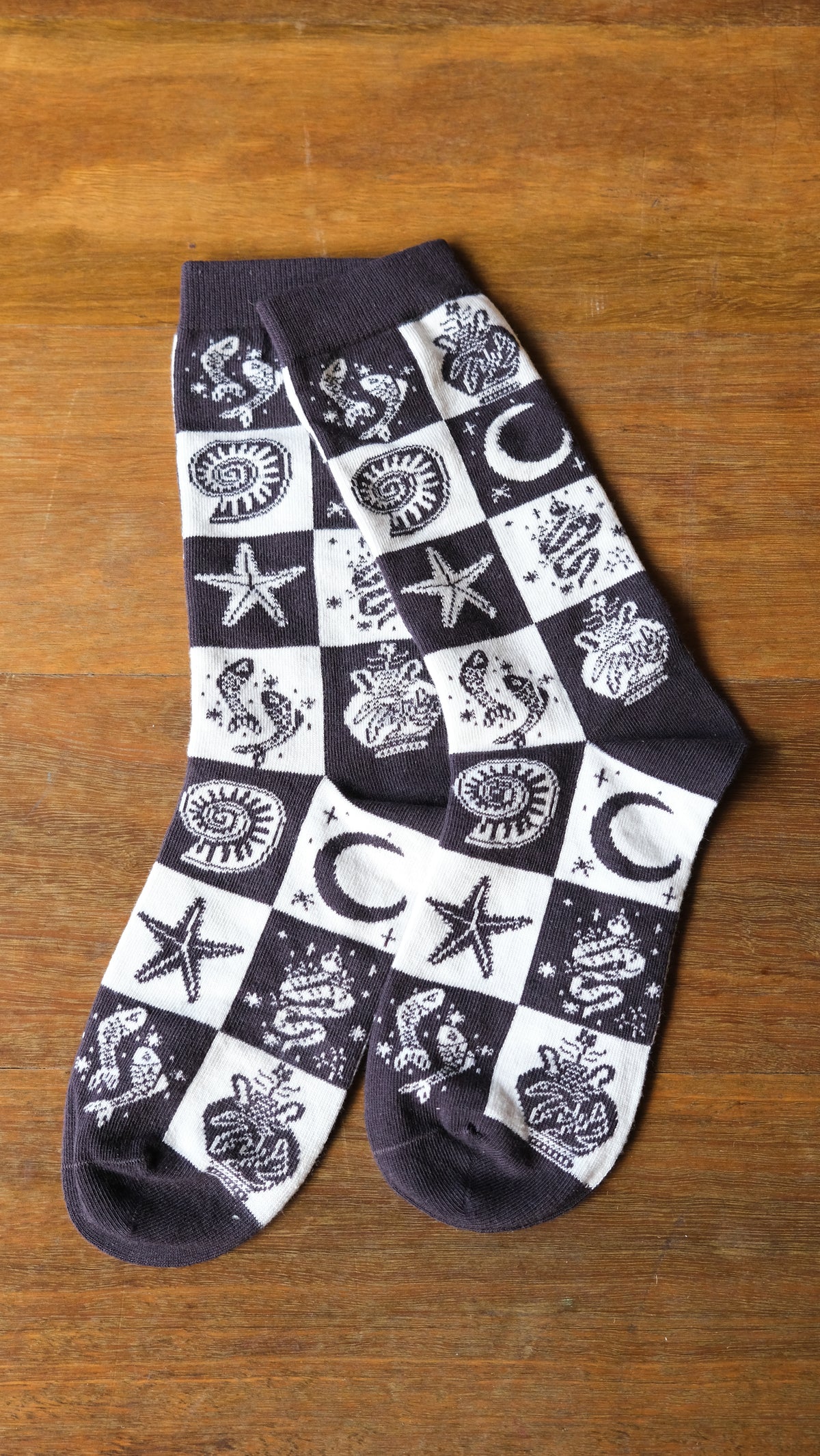 Mosaic Socks - Charcoal
