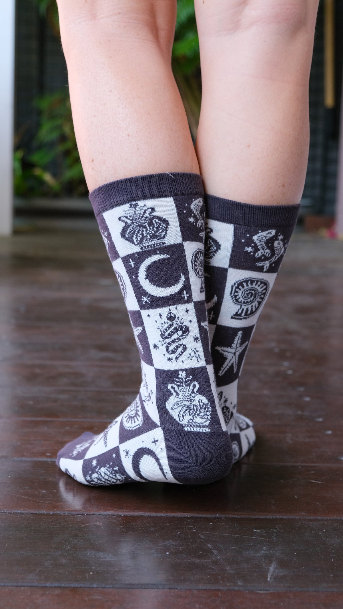 Mosaic Socks - Charcoal