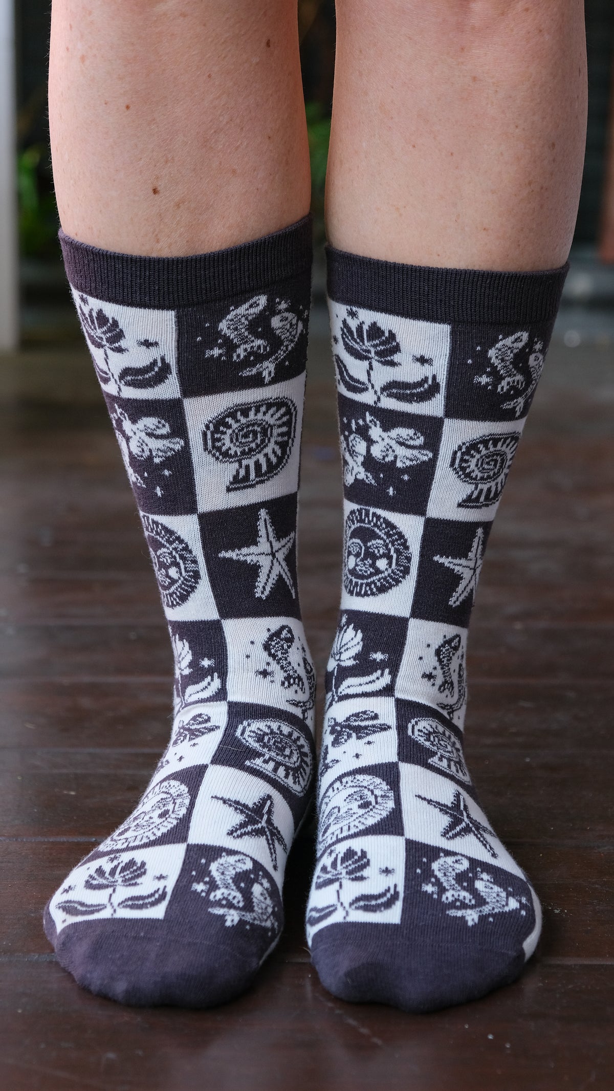 Mosaic Socks - Charcoal