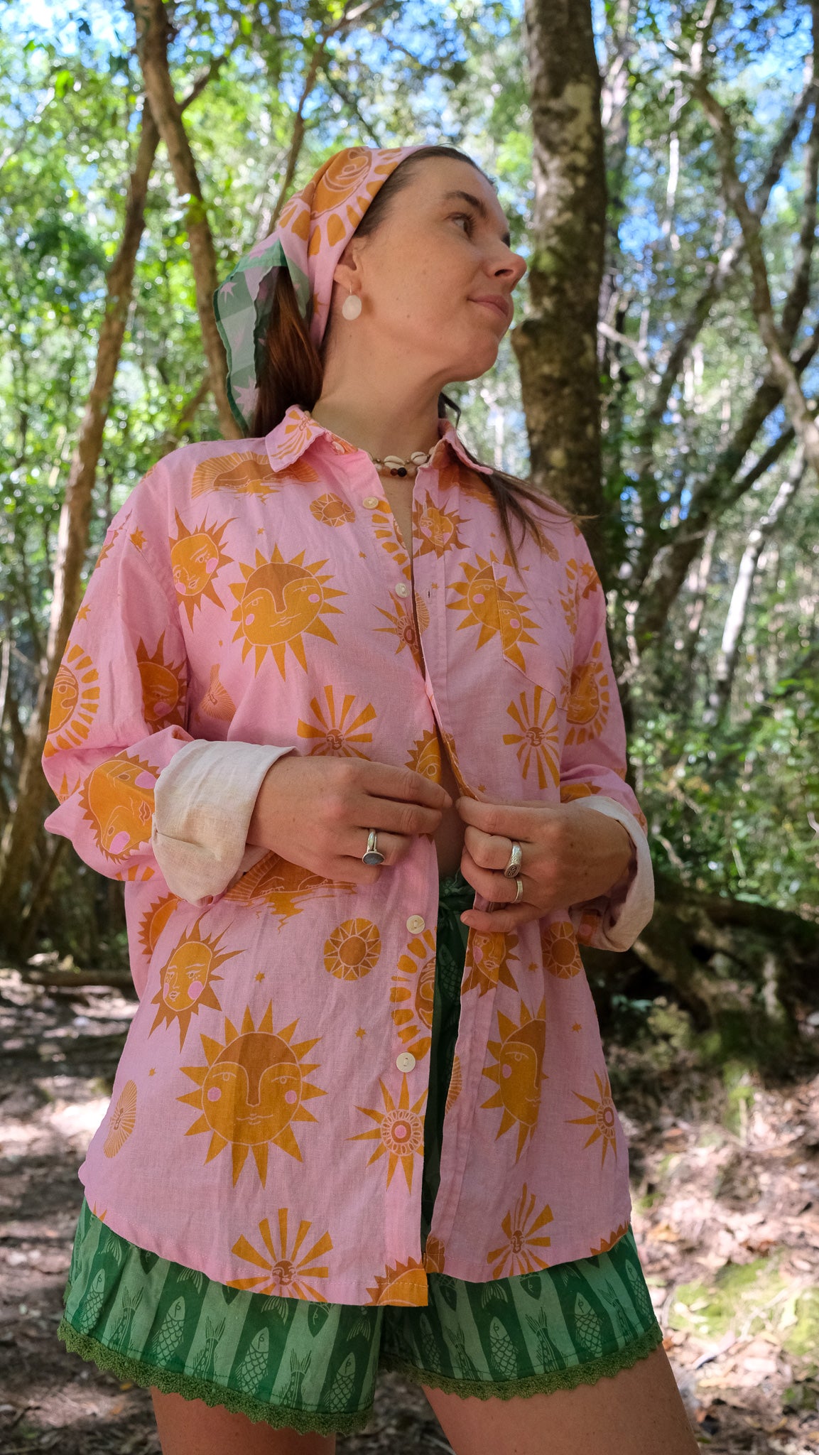 Muse Button Down - Pink Sun