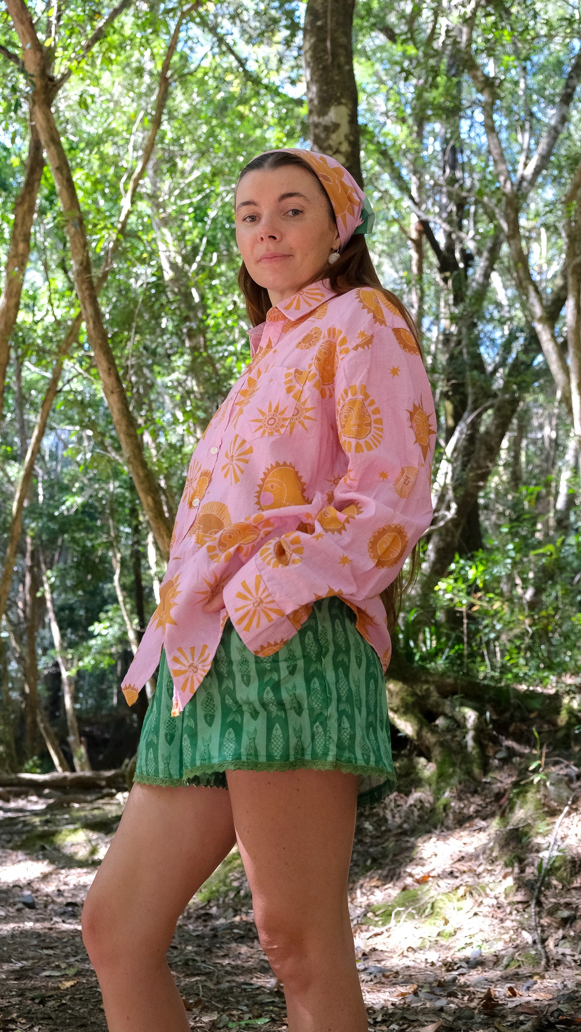 Muse Button Down - Pink Sun