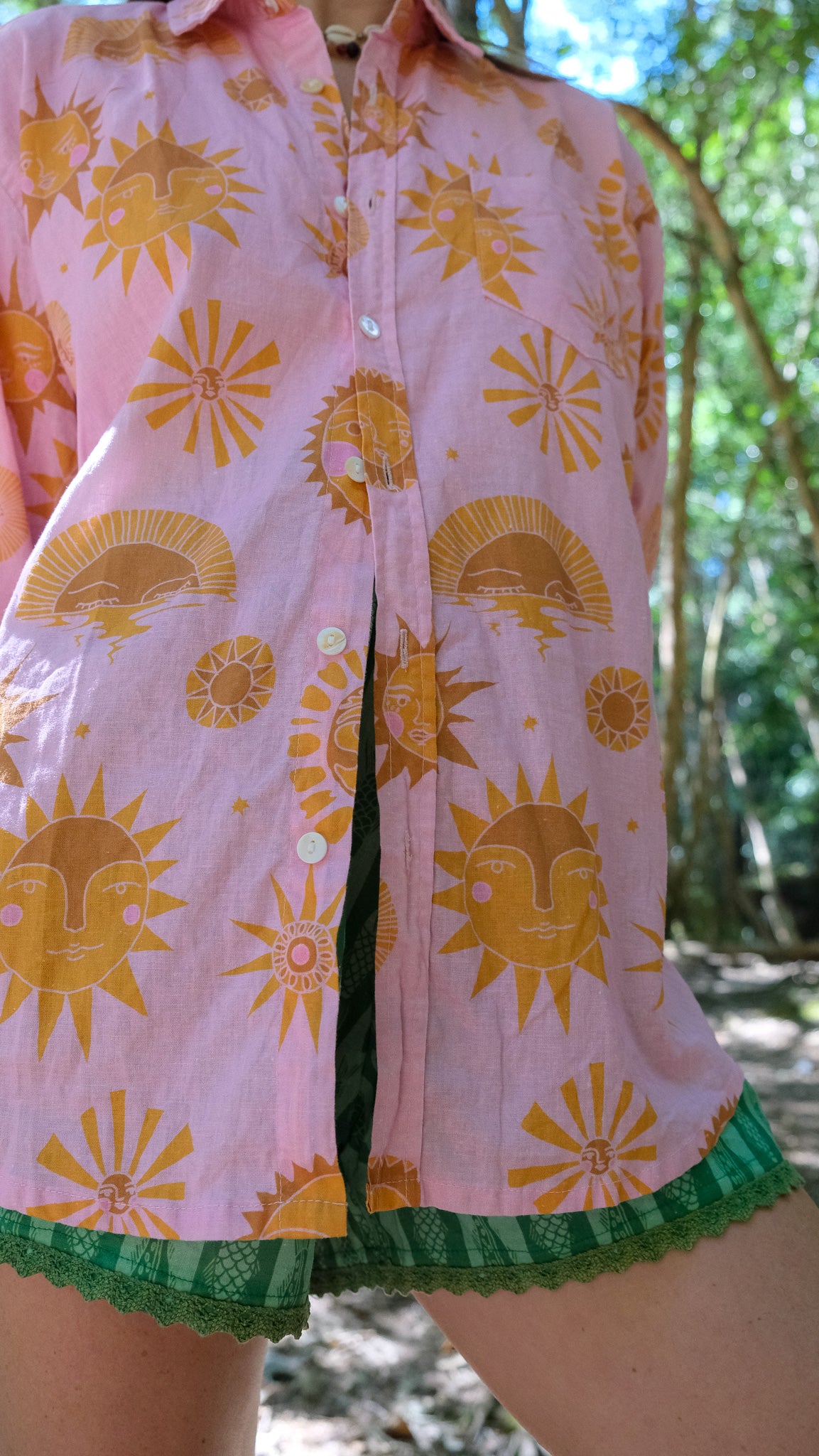 Muse Button Down - Pink Sun
