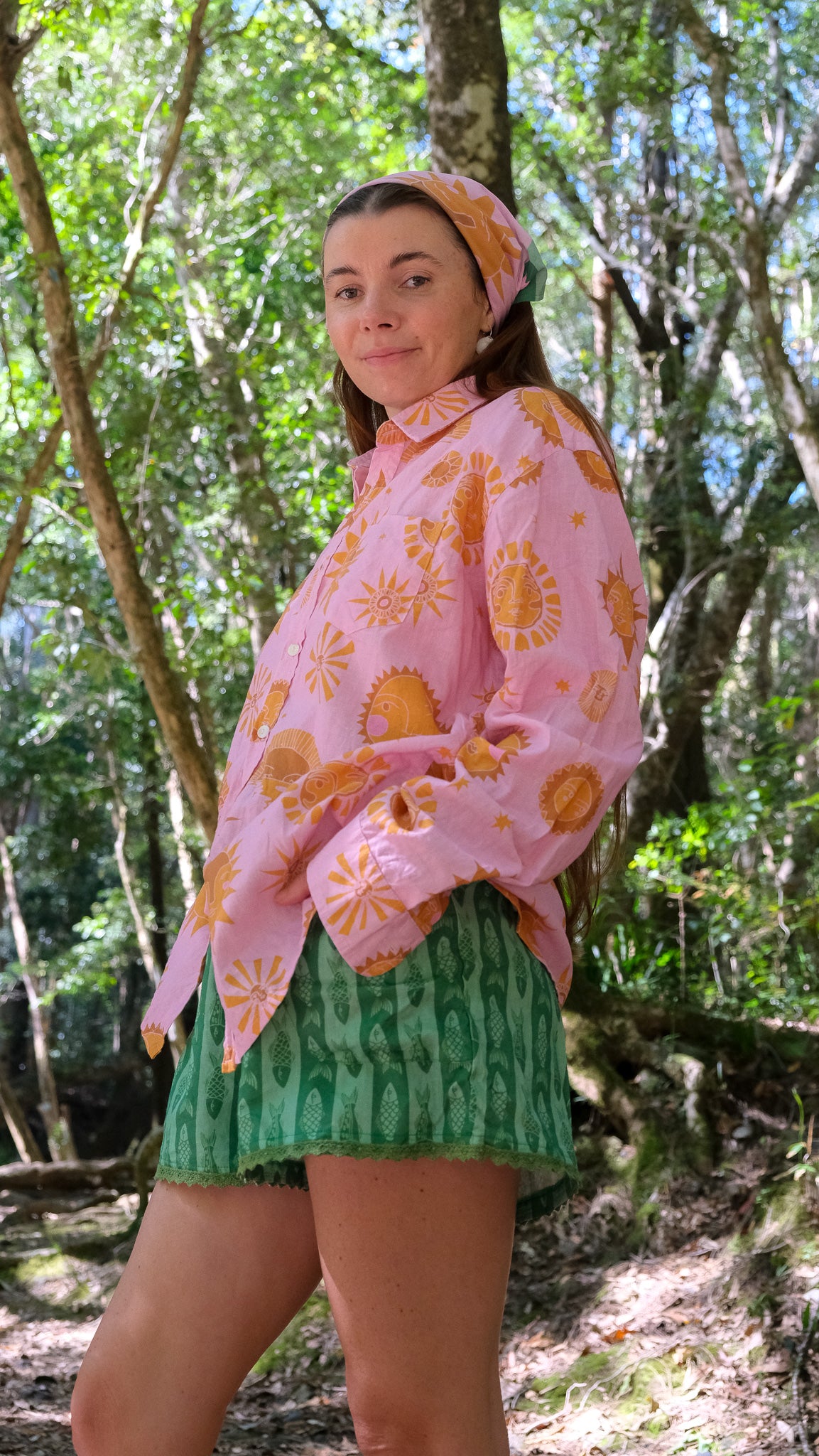 Muse Button Down - Pink Sun