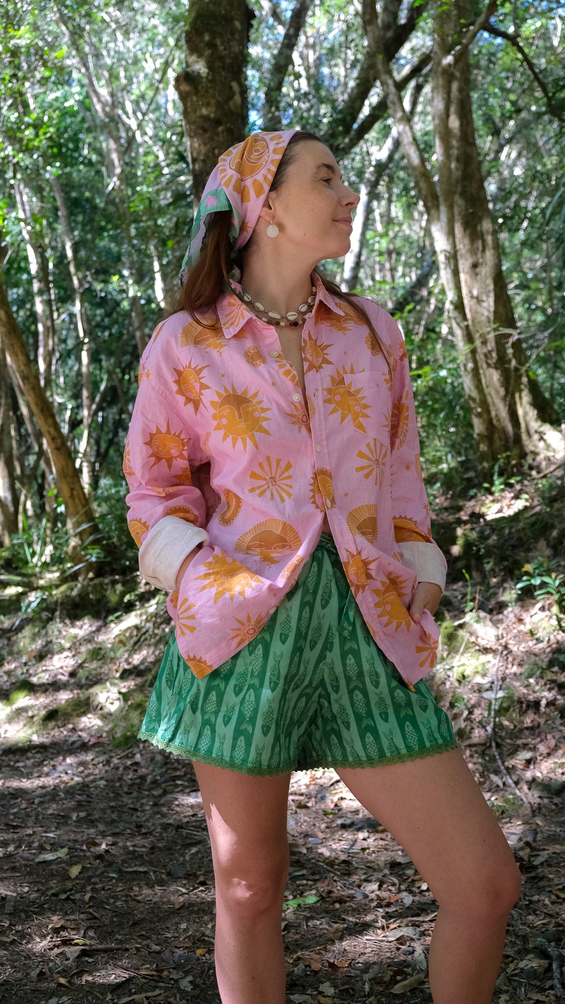 Muse Button Down - Pink Sun