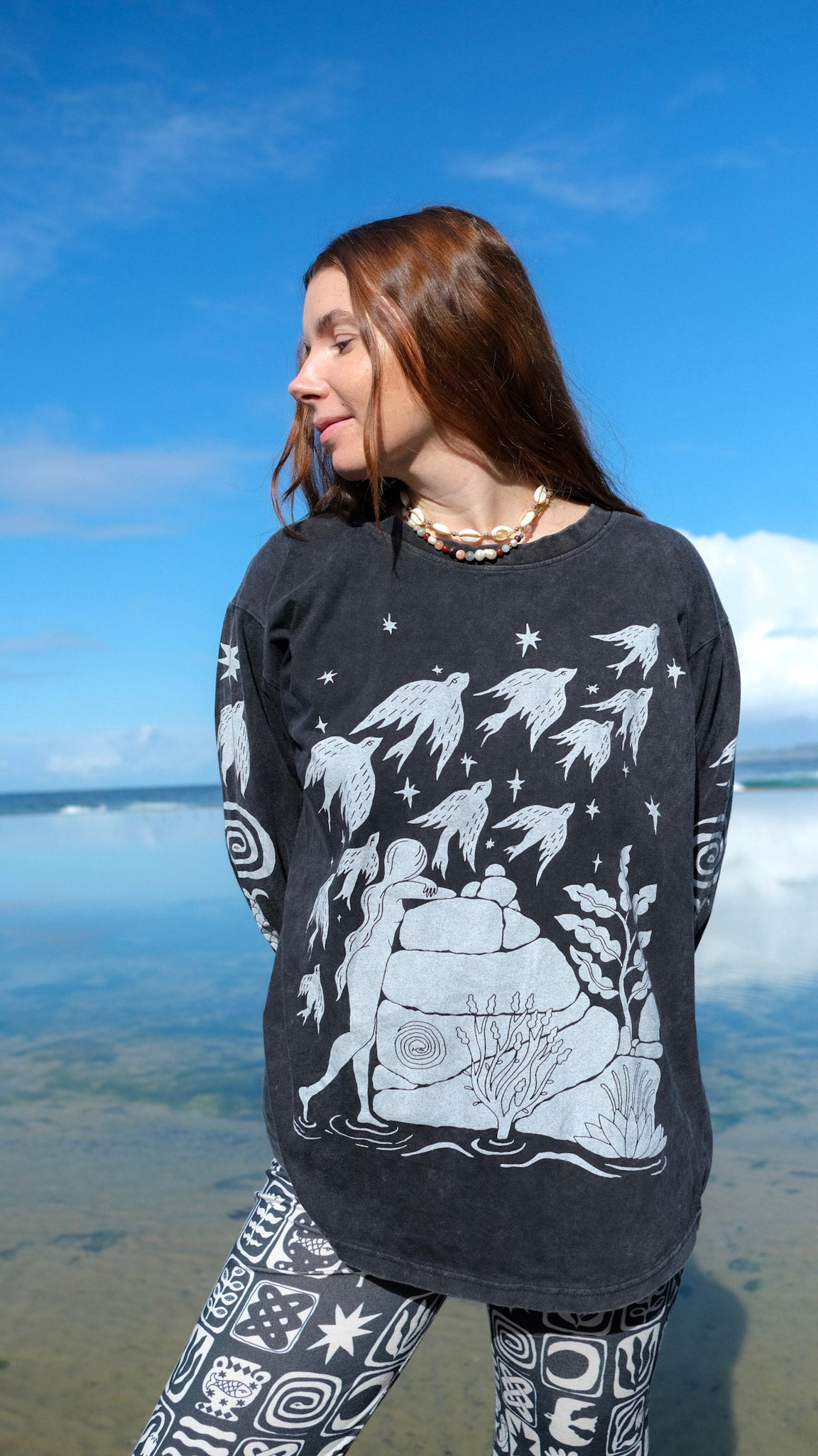 Pilbara Long Sleeve T-shirt - Black Stonewash