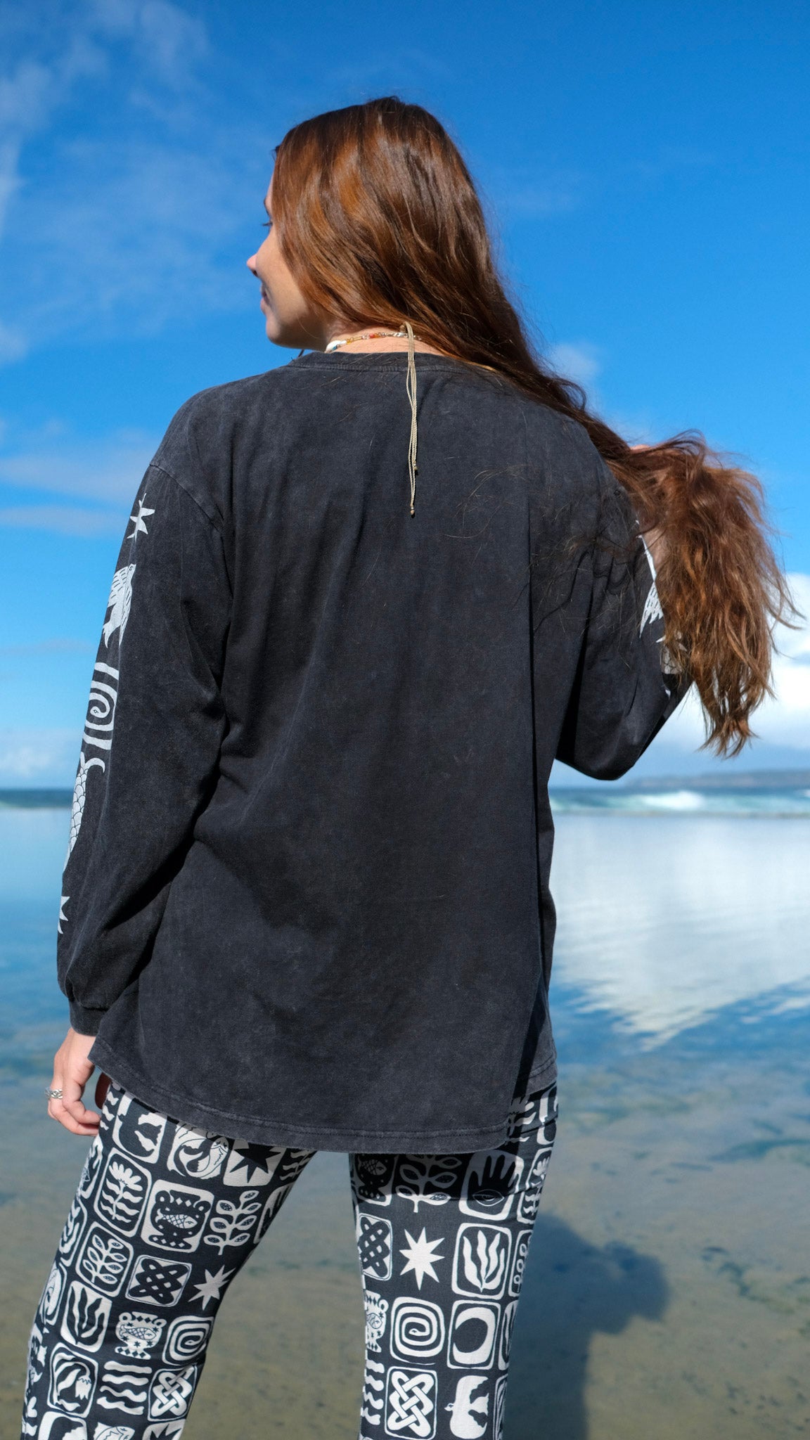 Pilbara Long Sleeve T-shirt - Black Stonewash