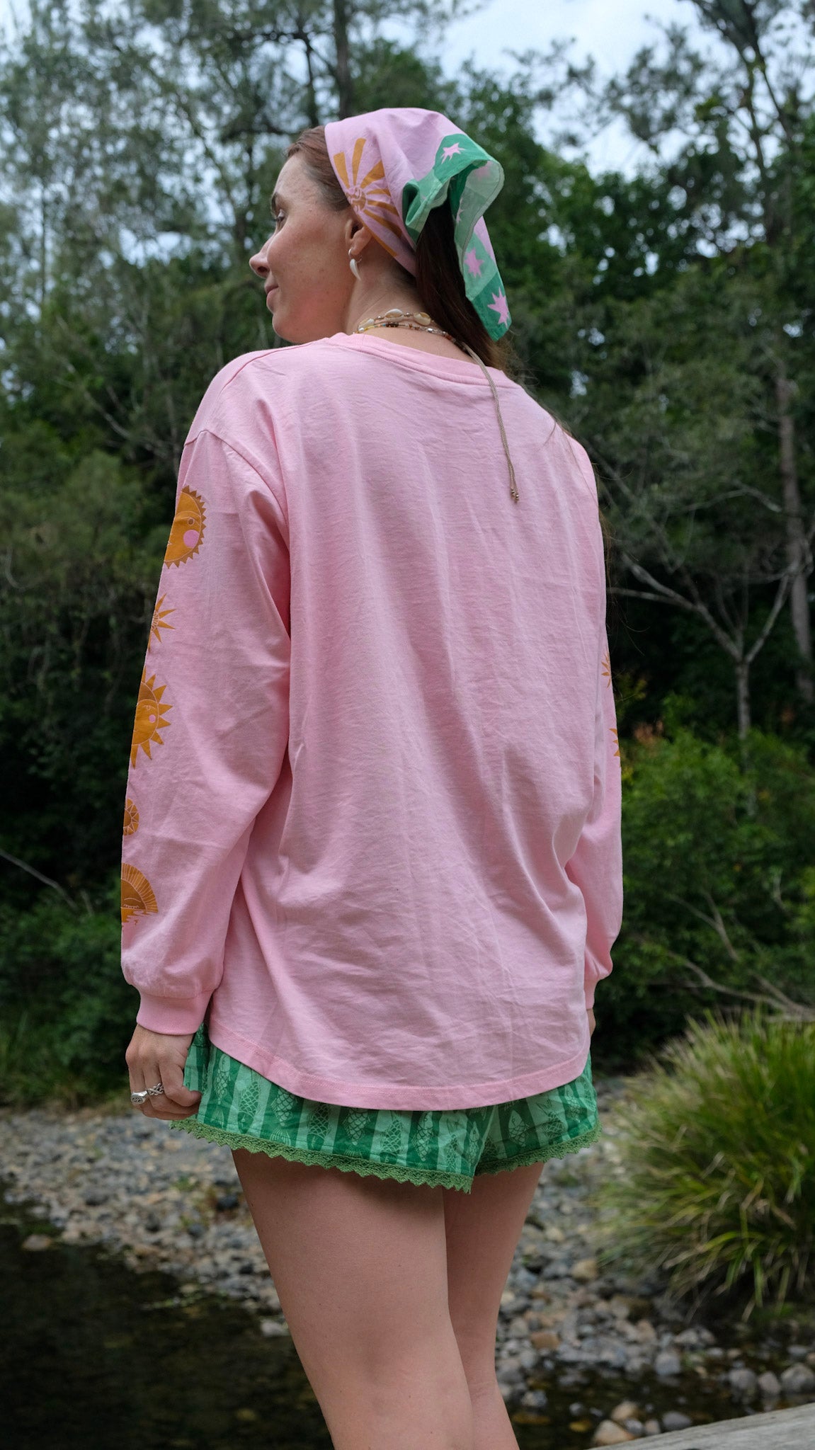 Pink Sun Long Sleeve T-shirt