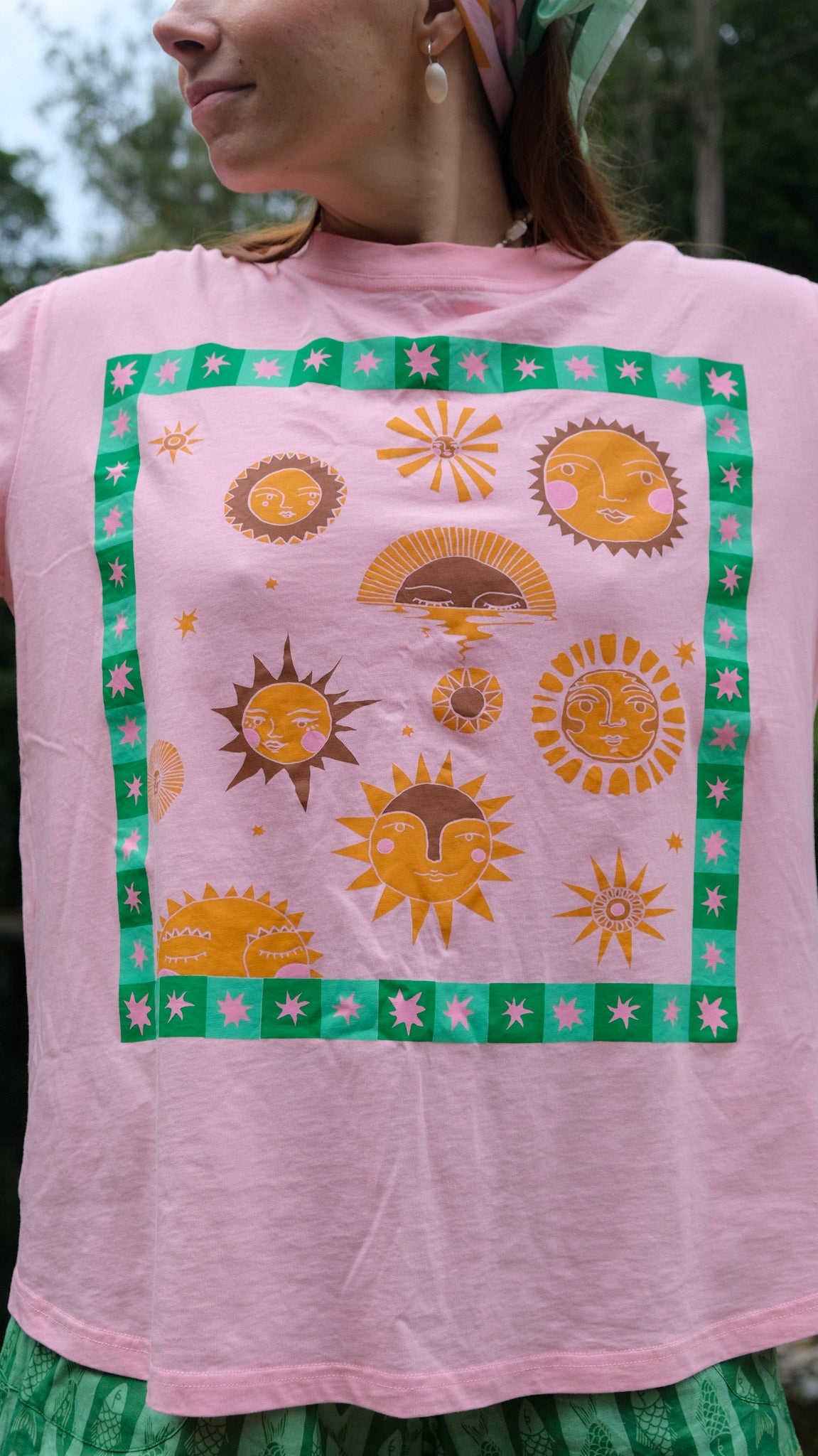 Pink Sun Long Sleeve T-shirt