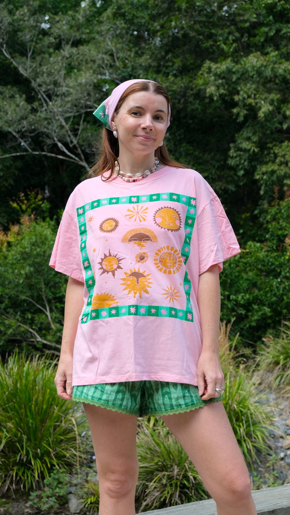 Pink Sun Oversized Tshirt