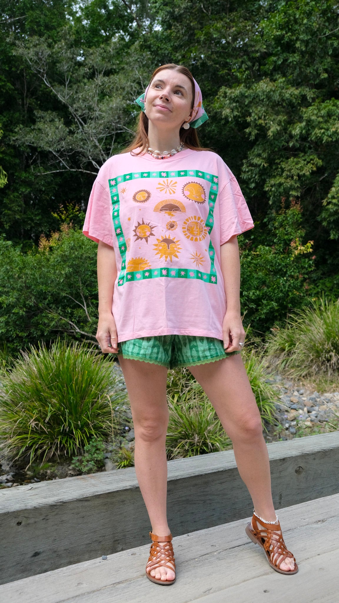 Pink Sun Oversized Tshirt