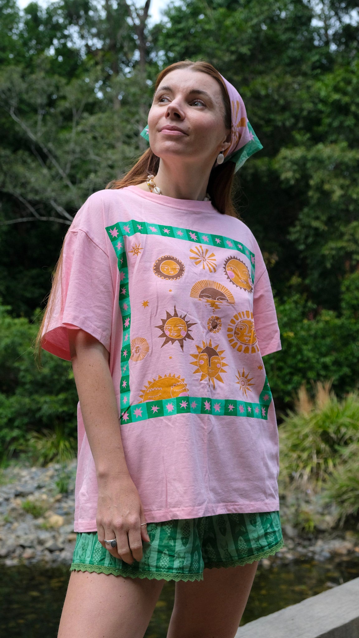 Pink Sun Oversized Tshirt