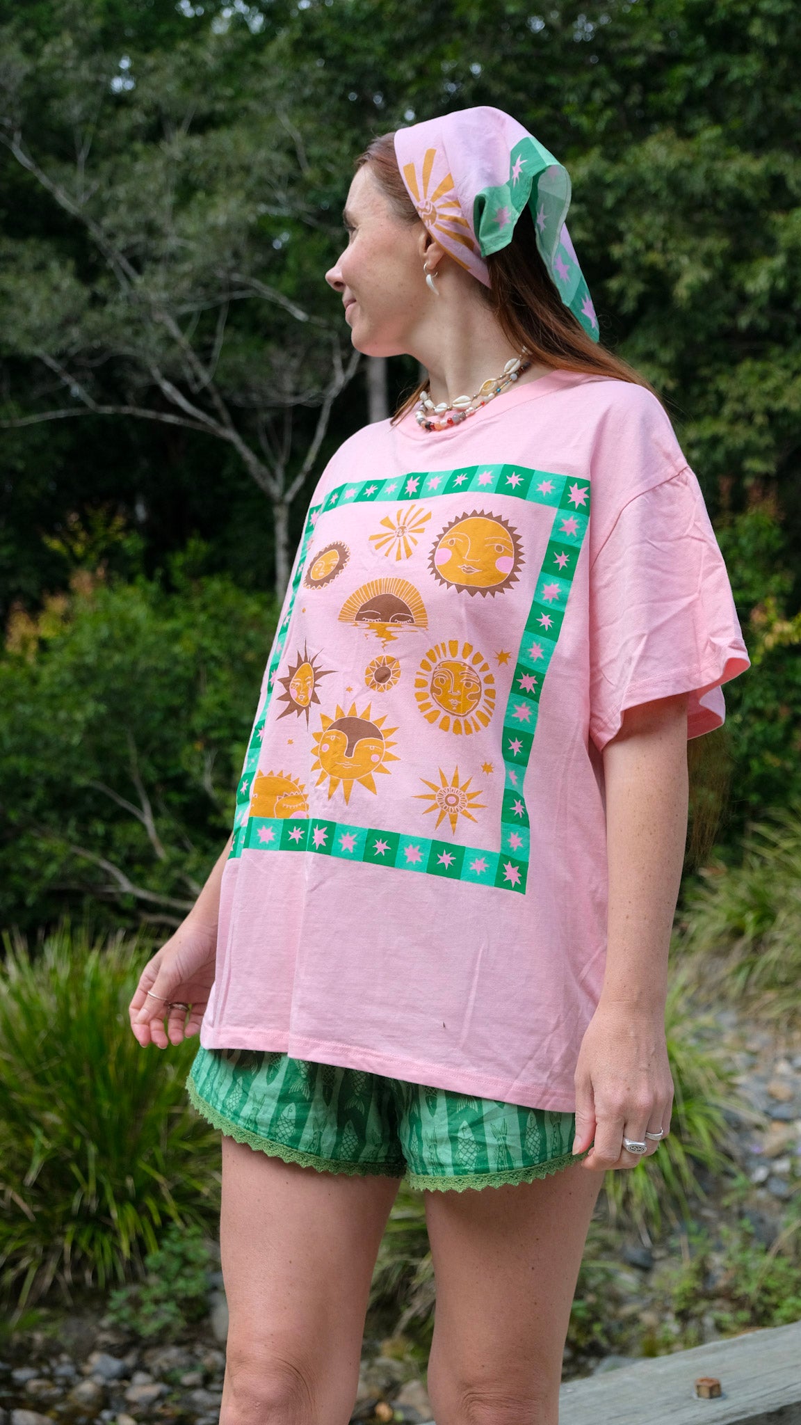 Pink Sun Oversized Tshirt