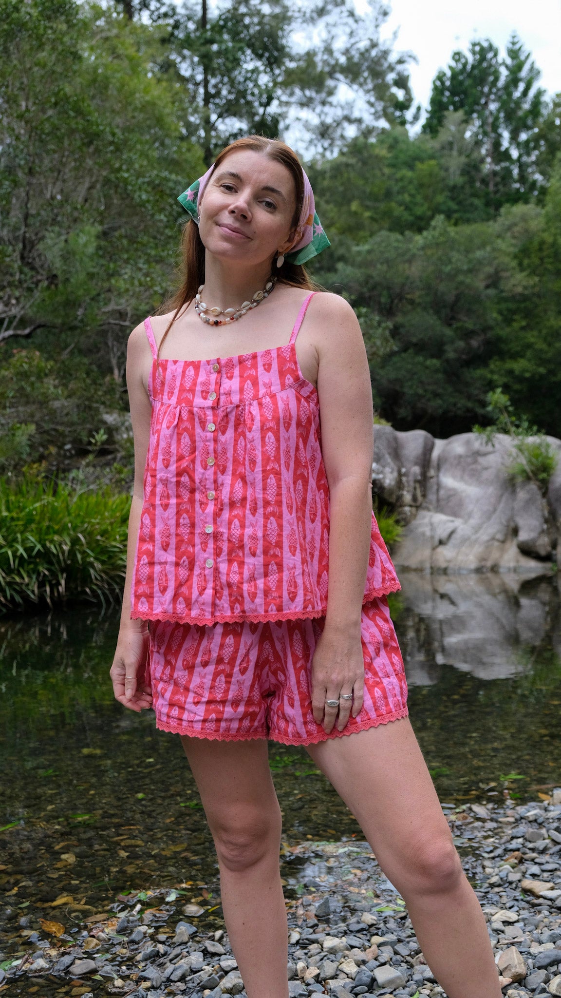 Culottes - Pink Fish Stripe