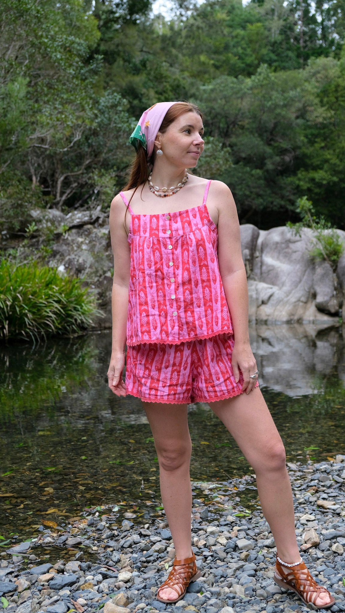 Culottes - Pink Fish Stripe