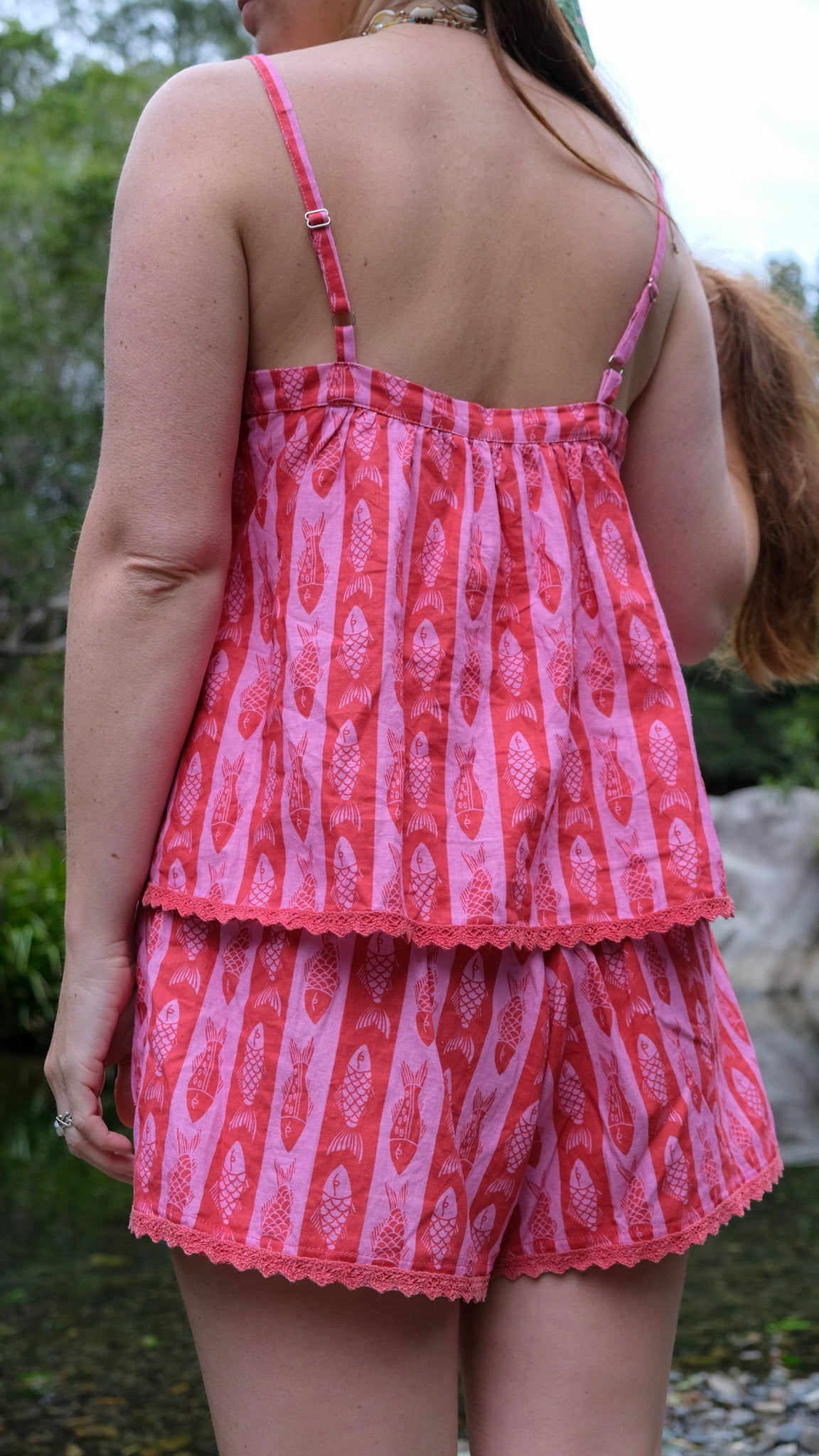 Bonnie Swing Top - Pink Fish