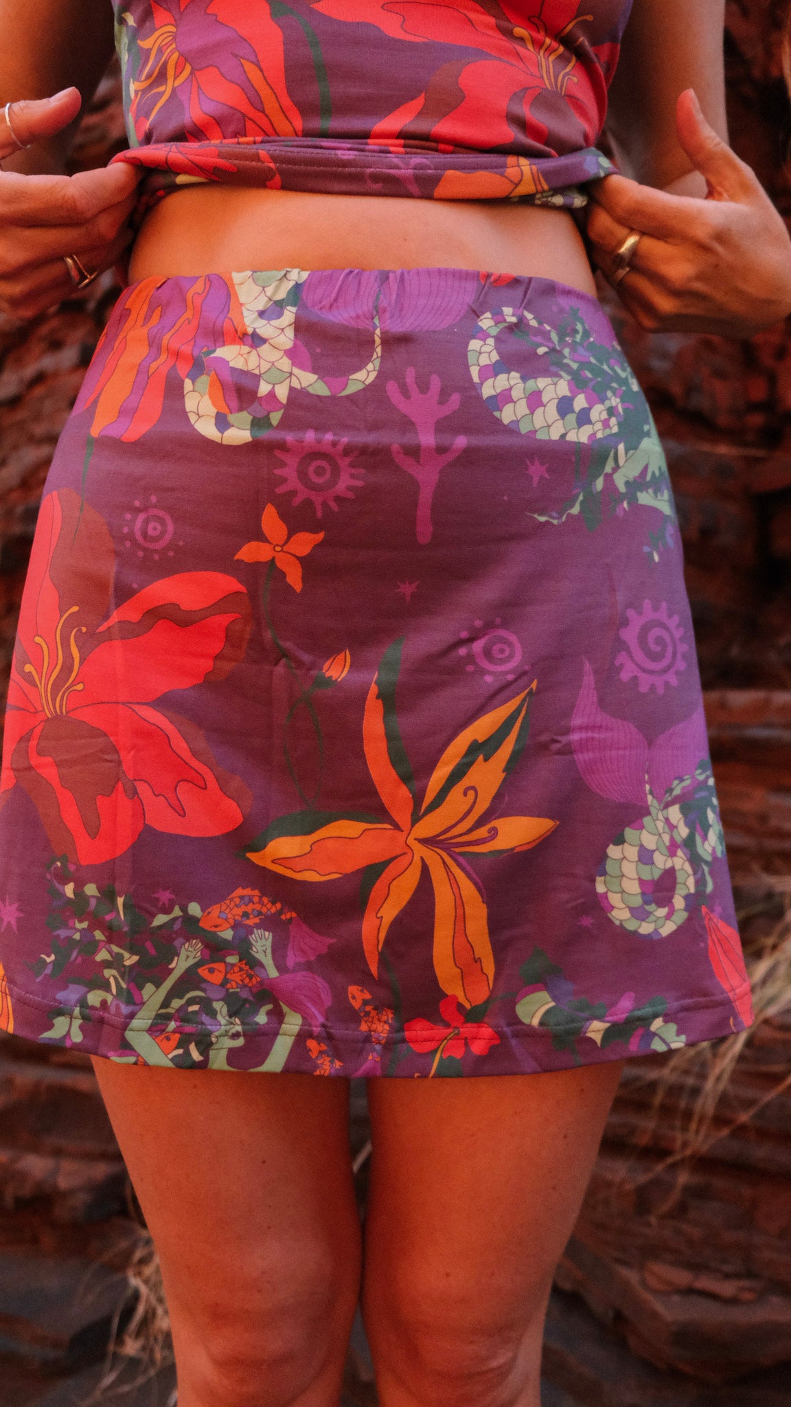 Plum Mermaid - Skort