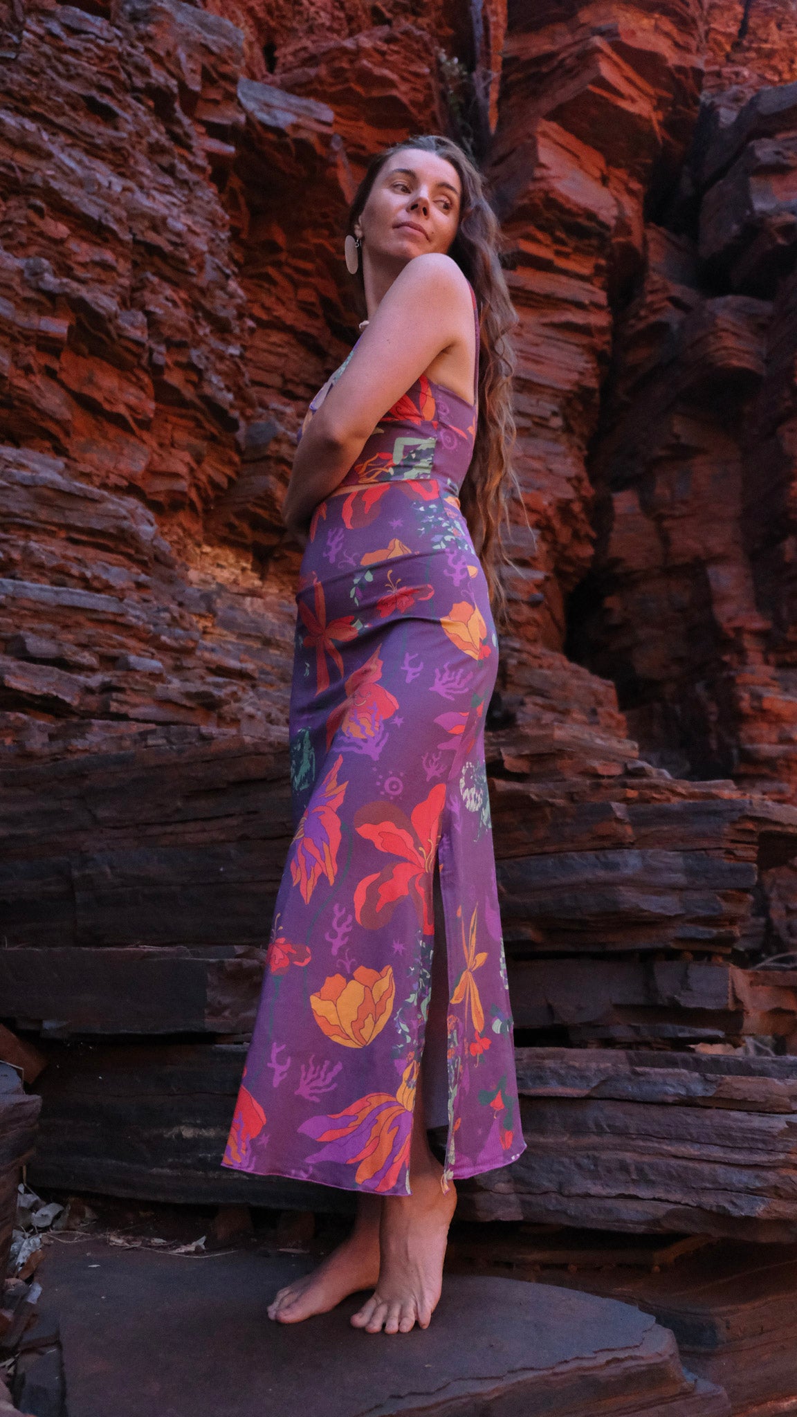 Plum Mermaid - Split Skirt