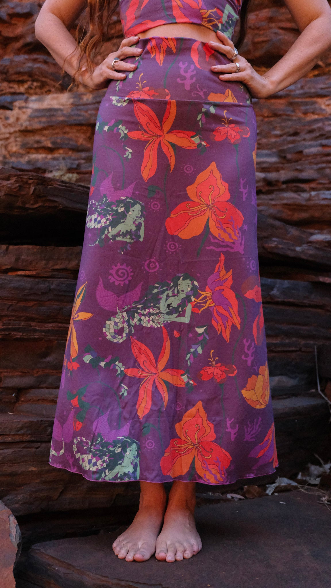Plum Mermaid - Split Skirt