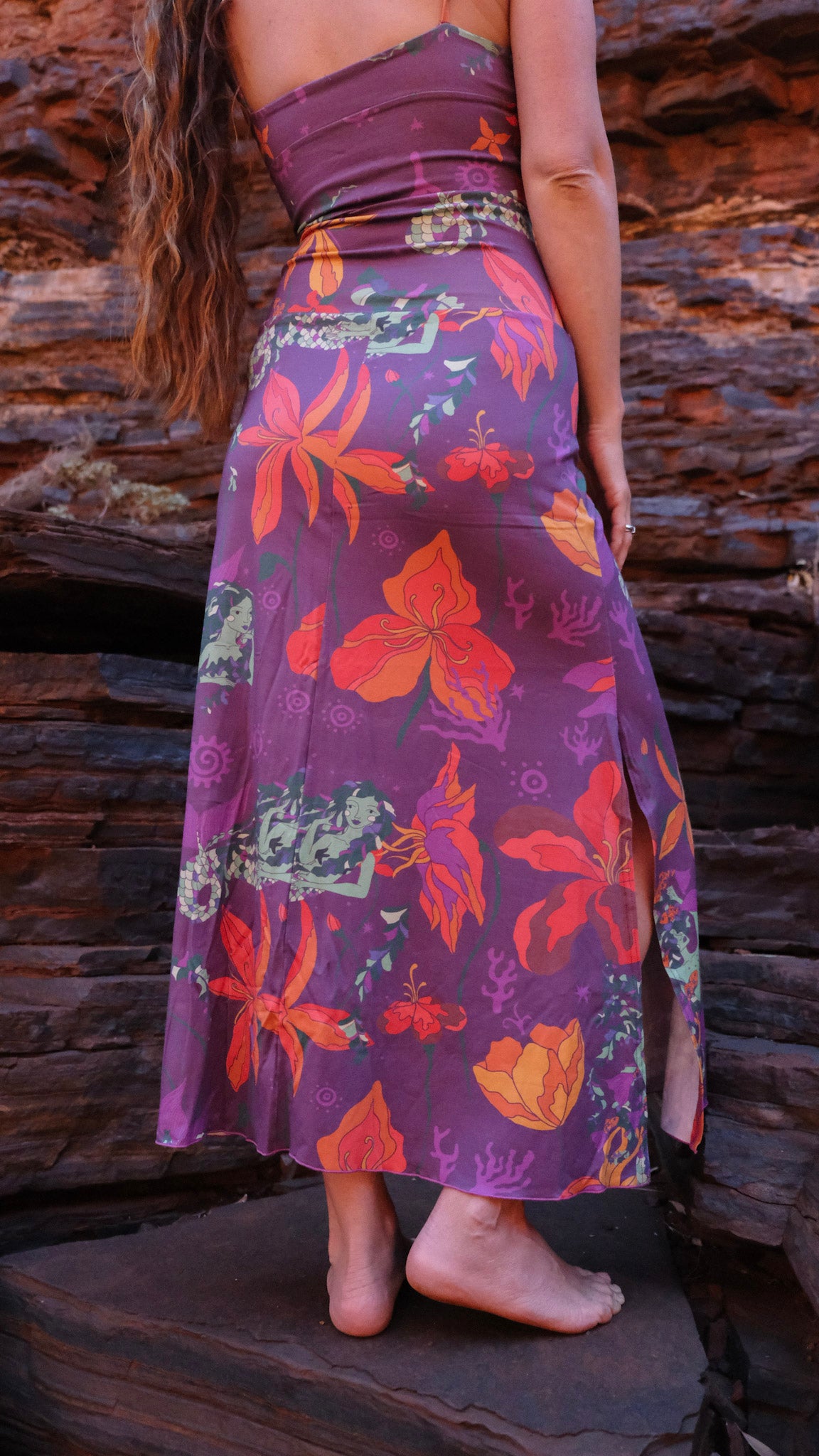 Plum Mermaid - Split Skirt