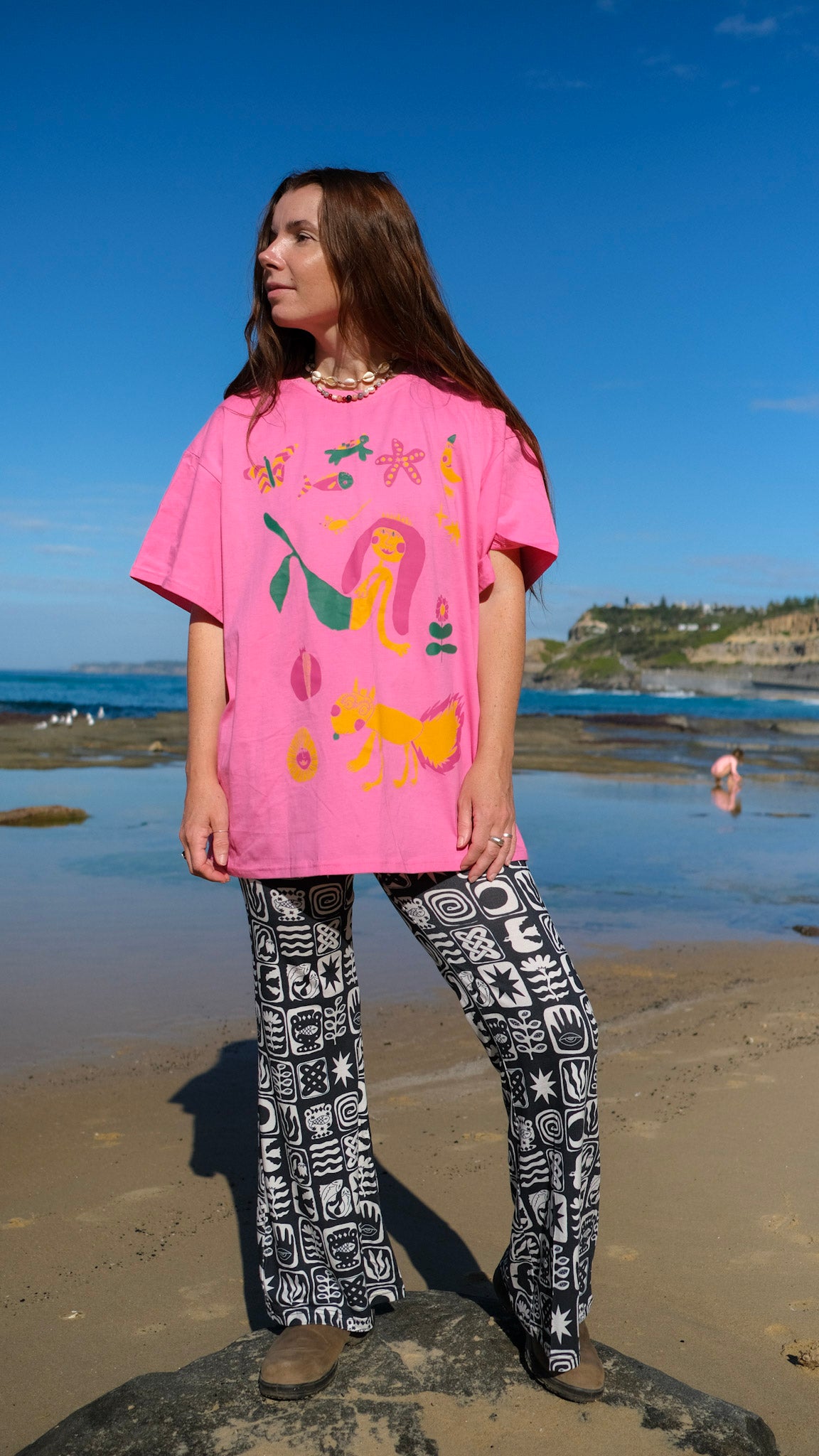Queens Oversized T-shirt - Pink