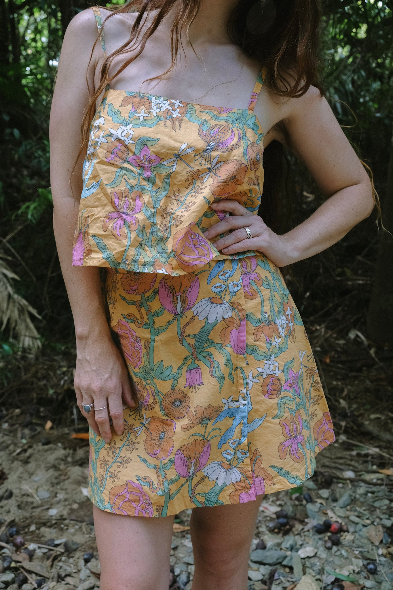 Cami Top - Witch's Garden - Sunny Yellow