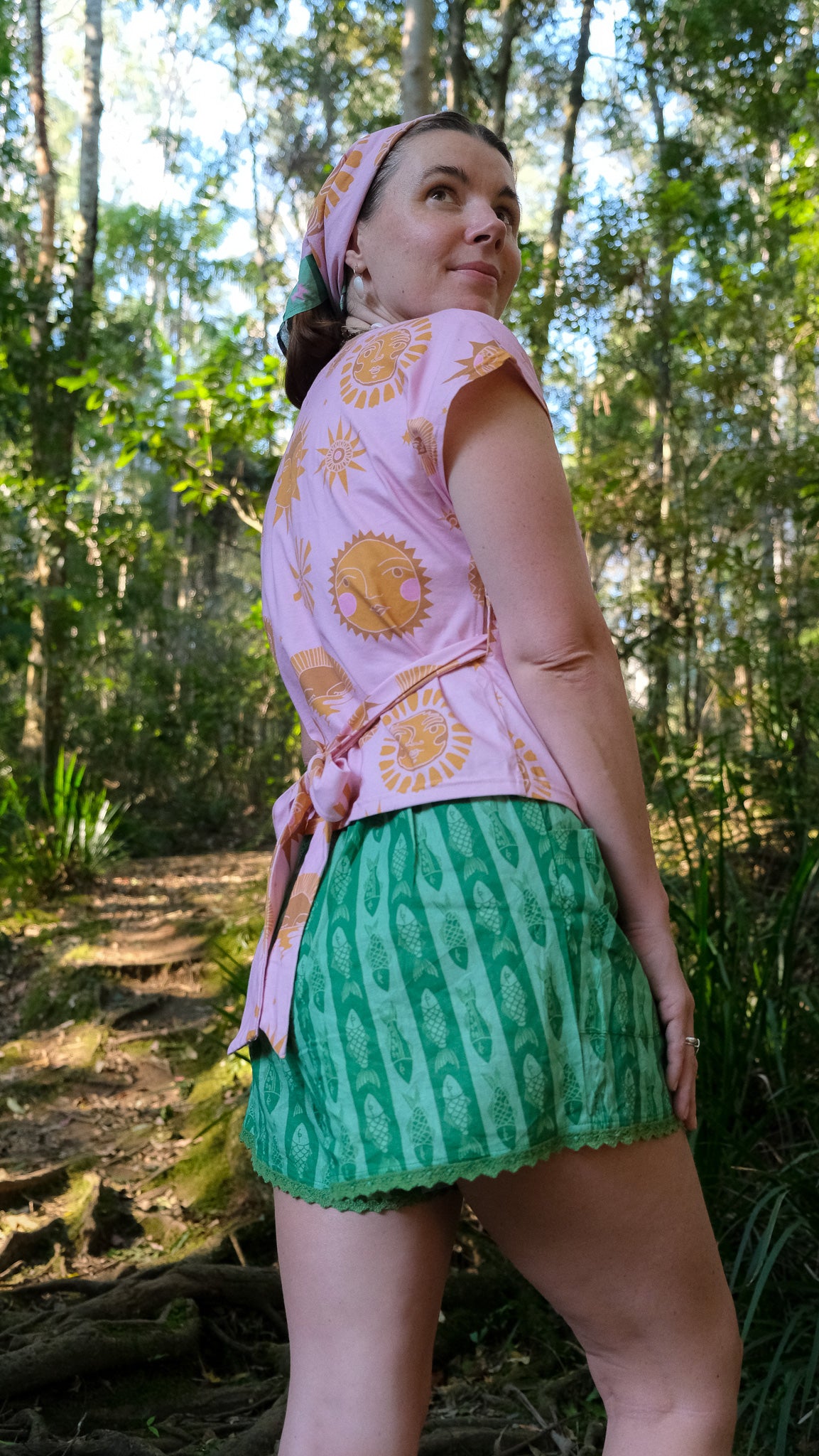 Talia Wrap Top - Pink Sun