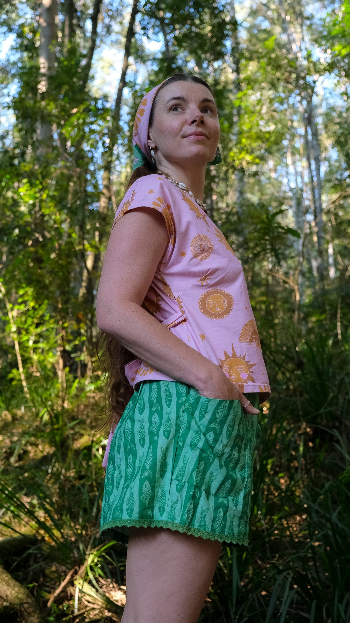 Talia Wrap Top - Pink Sun