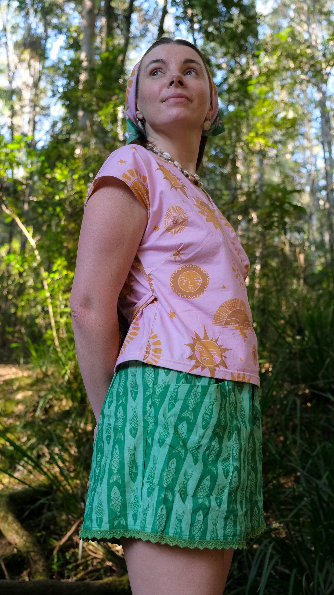 Talia Wrap Top - Pink Sun