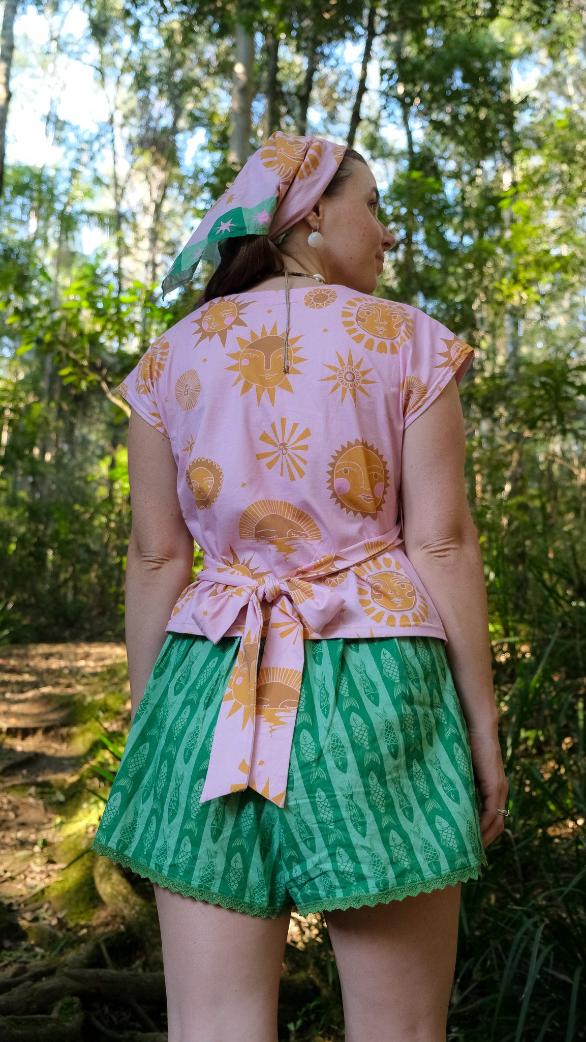Talia Wrap Top - Pink Sun