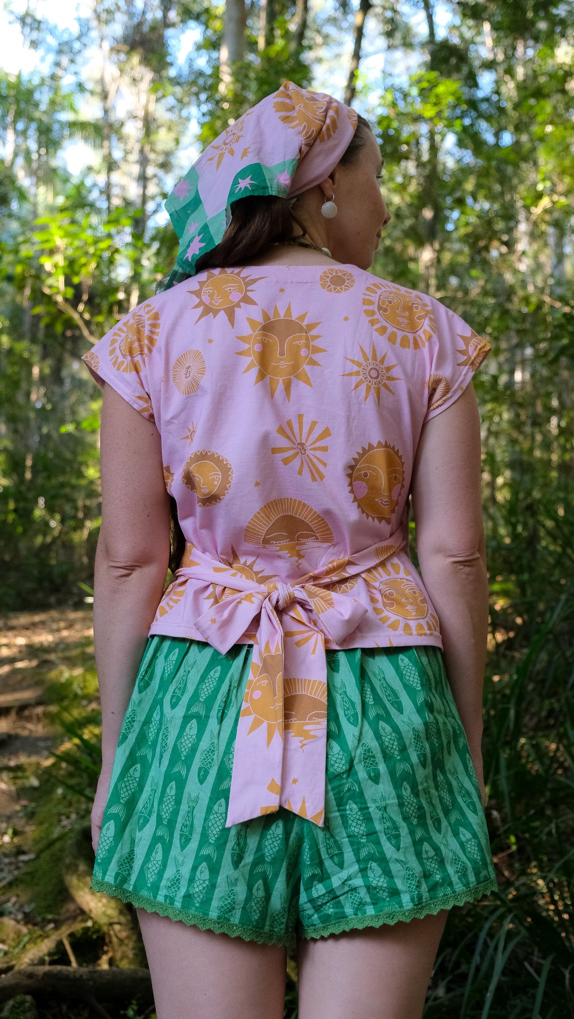 Talia Wrap Top - Pink Sun
