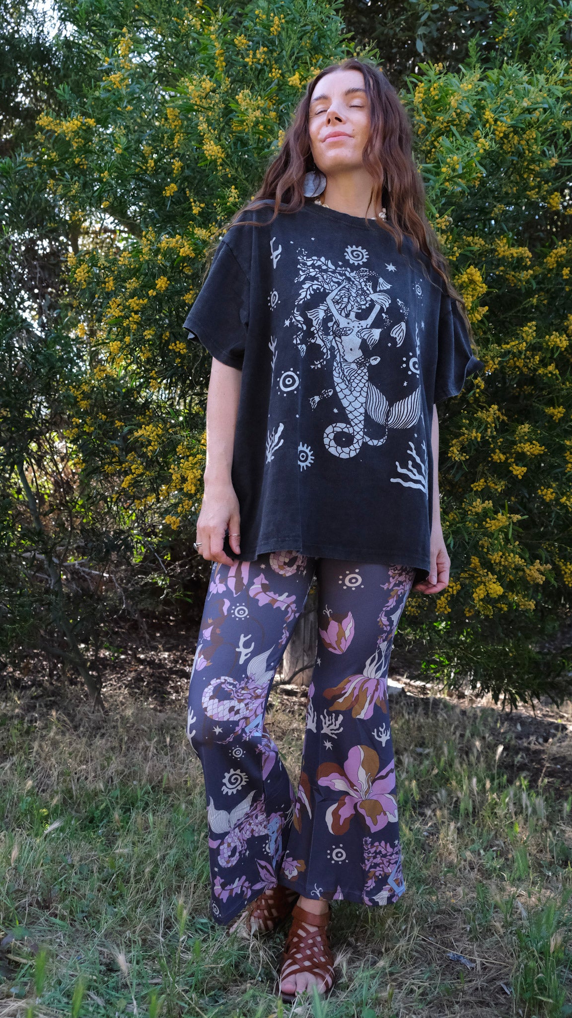 Cropped Flares - Indigo Mermaids