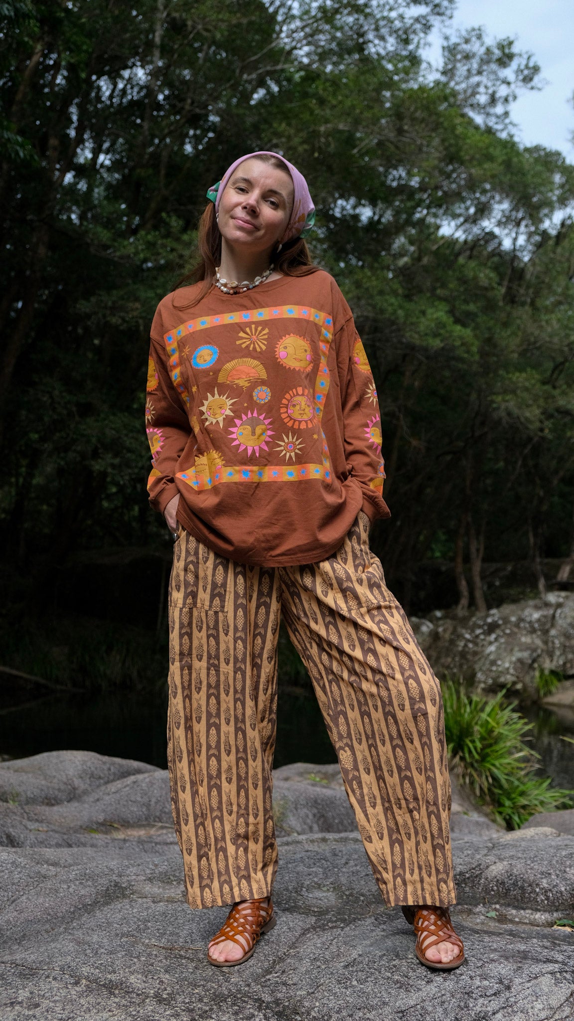 Barrel Leg Fish Pant - Caramel