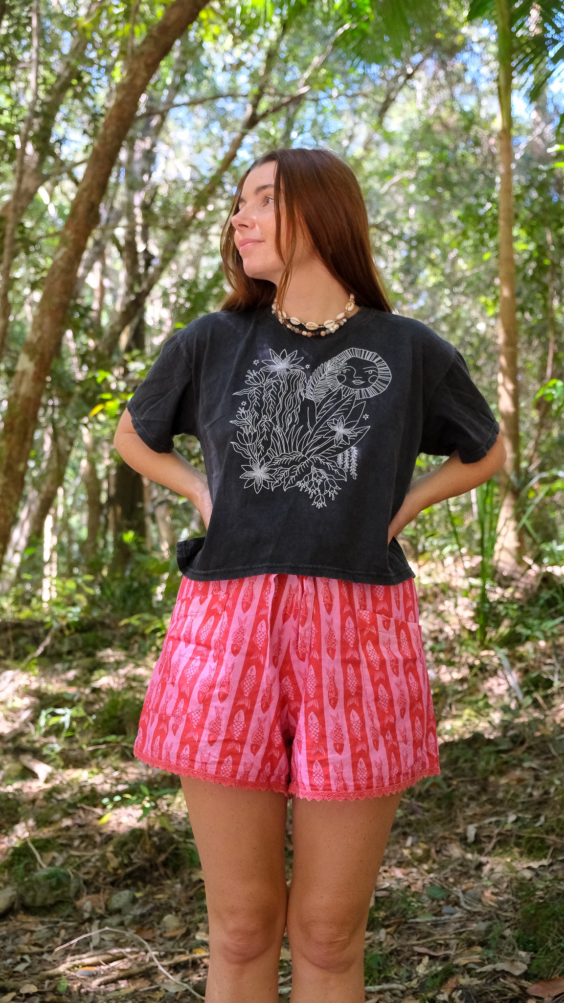 Culottes - Pink Fish Stripe