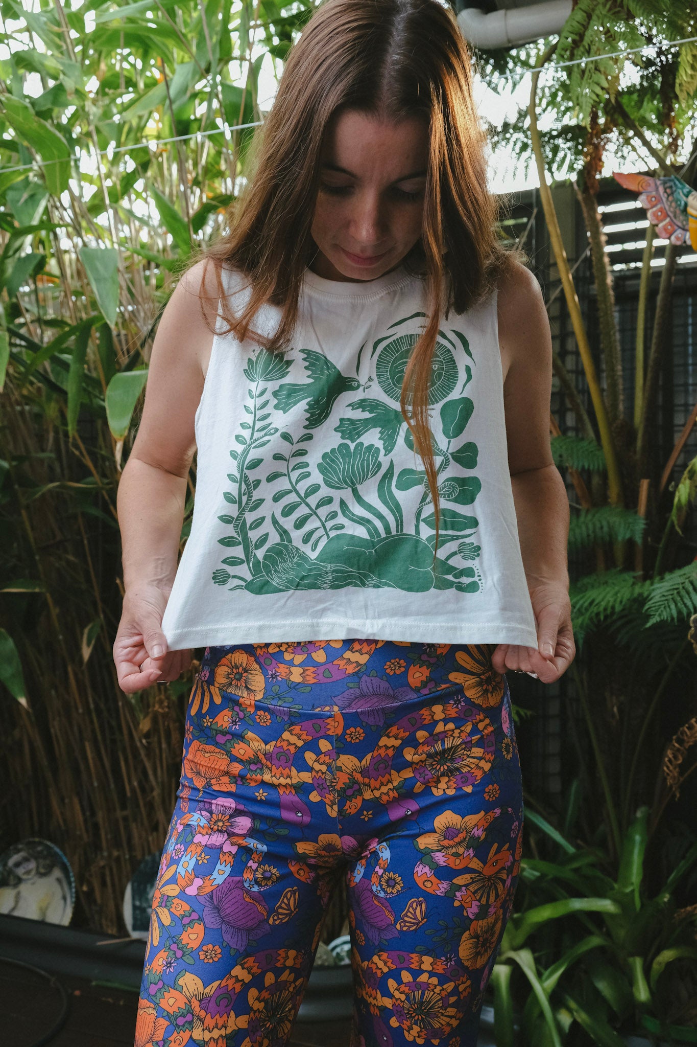 Sleeveless Crop Tee - Natural White - You're True Nature