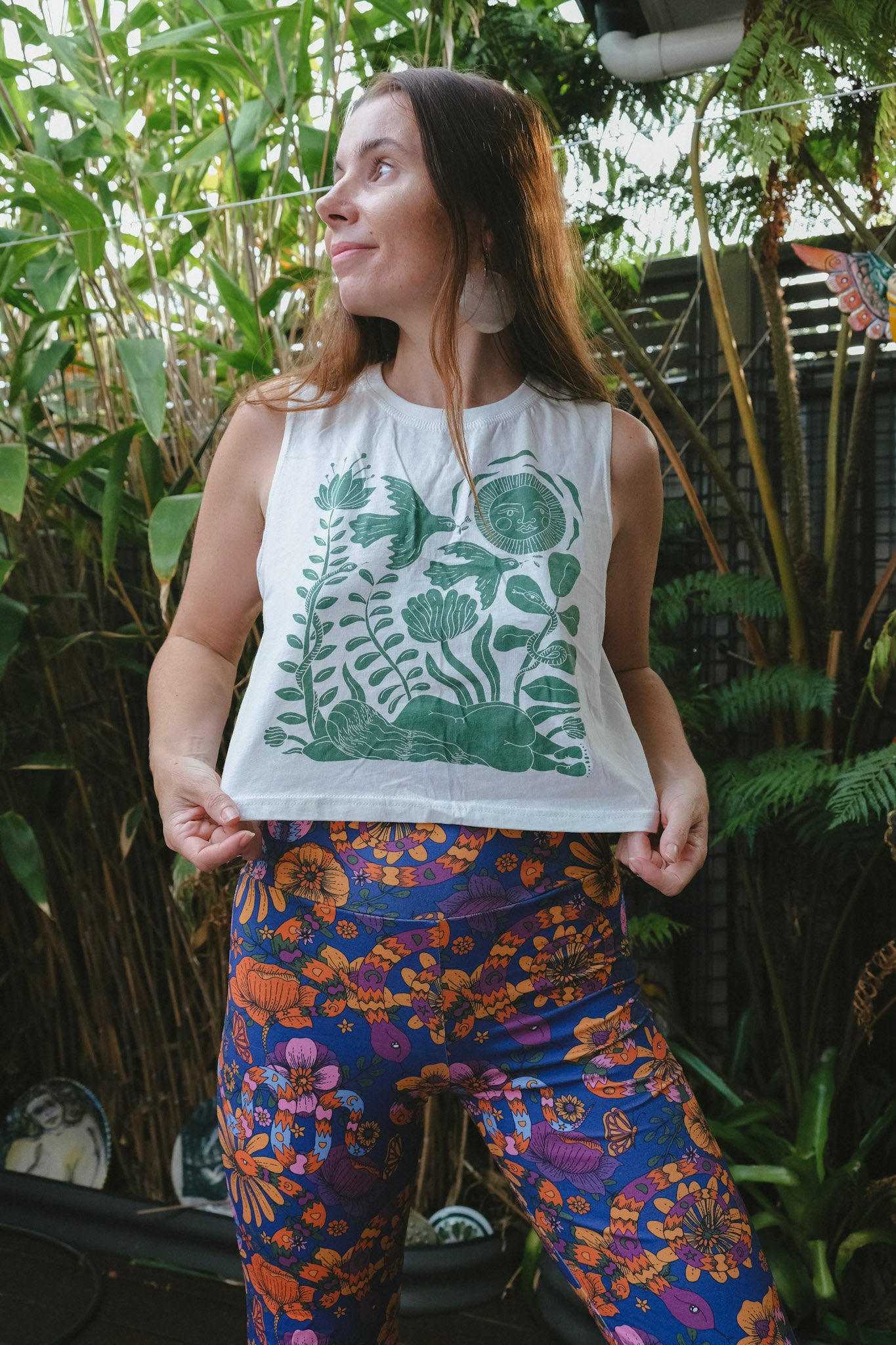 Sleeveless Crop Tee - Natural White - You're True Nature