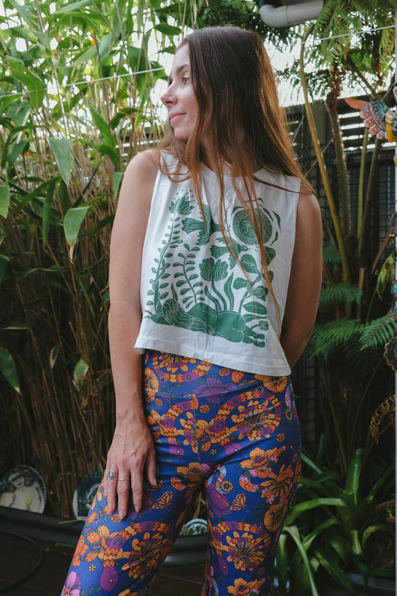 Sleeveless Crop Tee - Natural White - You're True Nature