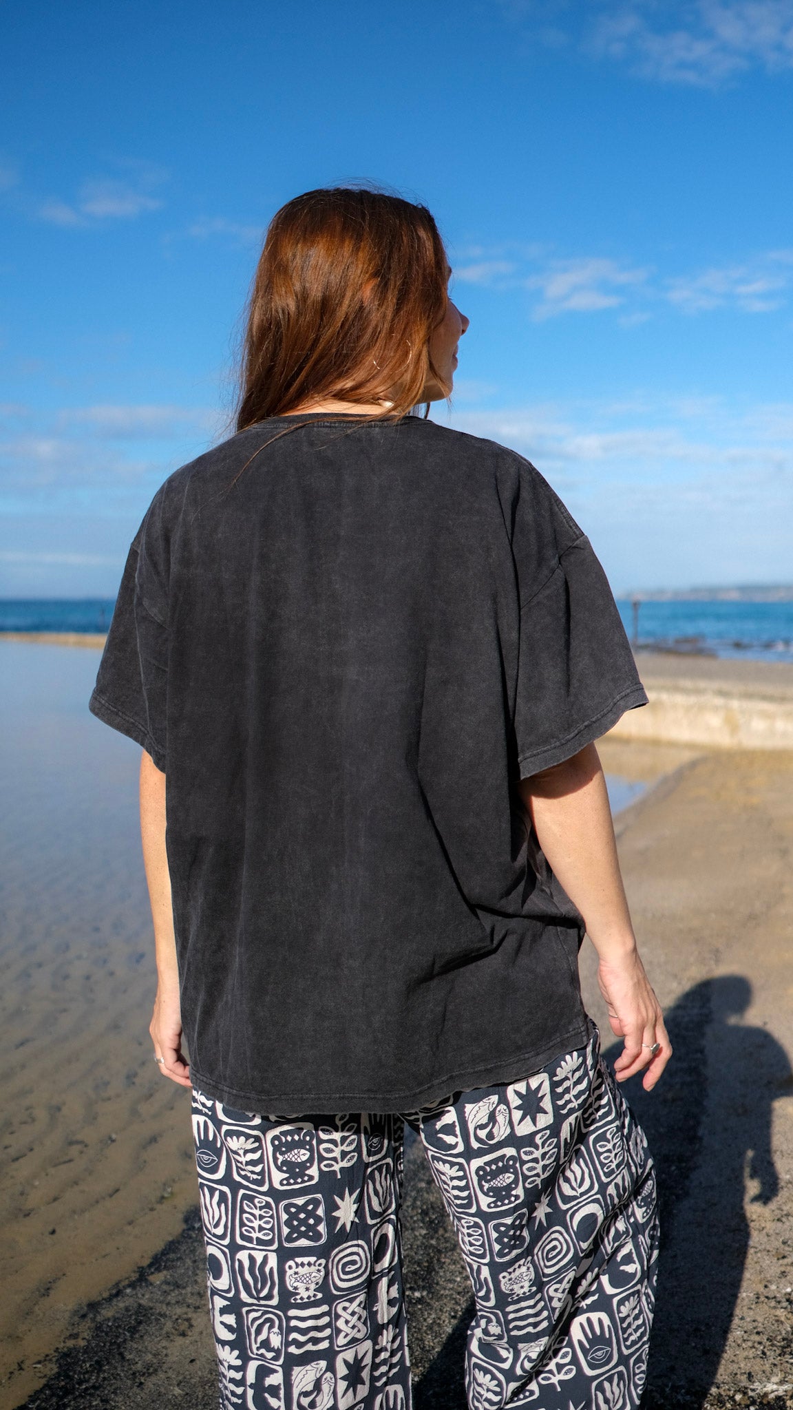 Pilbara Oversized T-shirt - Black stonewash