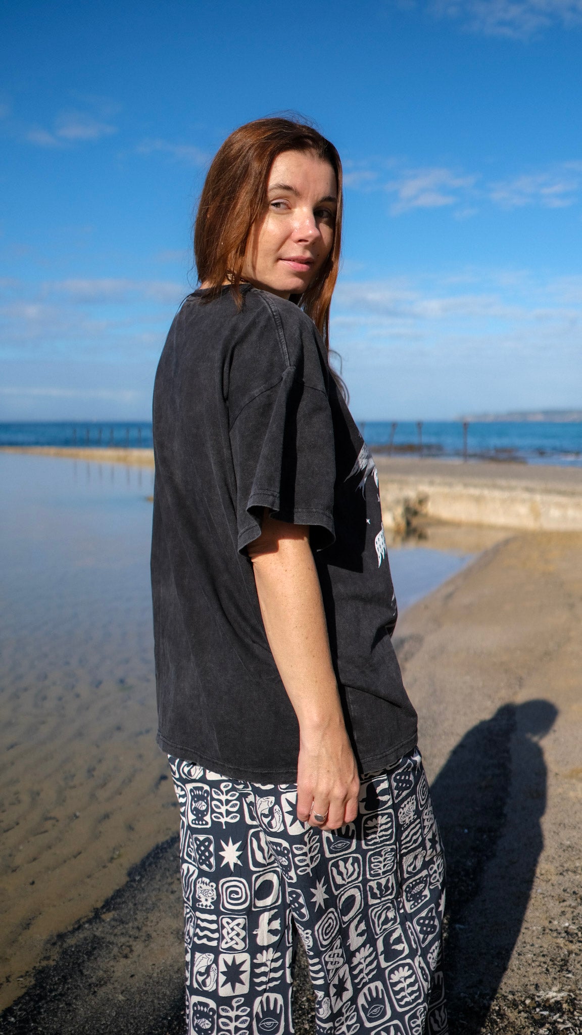 Pilbara Oversized T-shirt - Black stonewash
