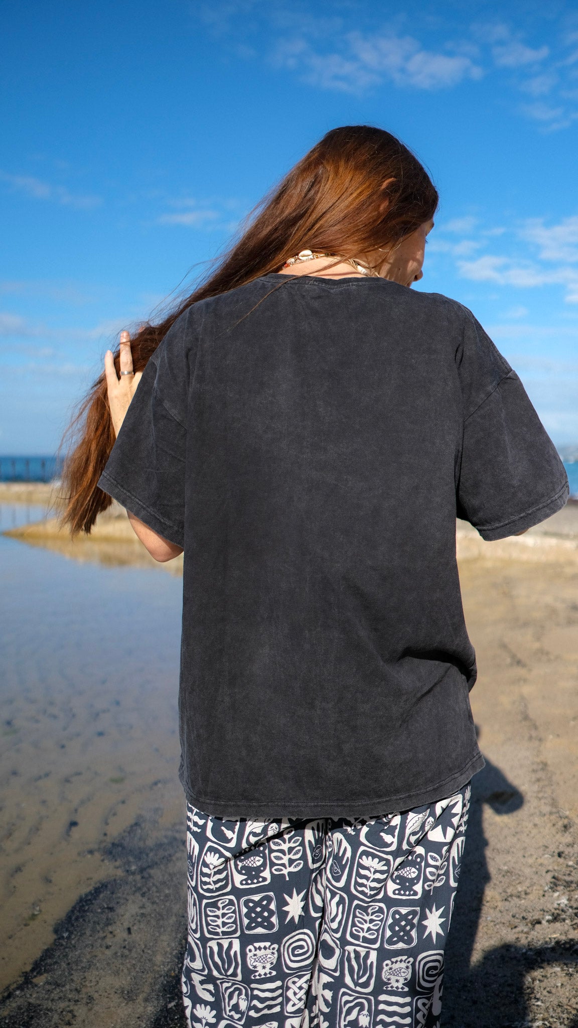 Pilbara Oversized T-shirt - Black stonewash