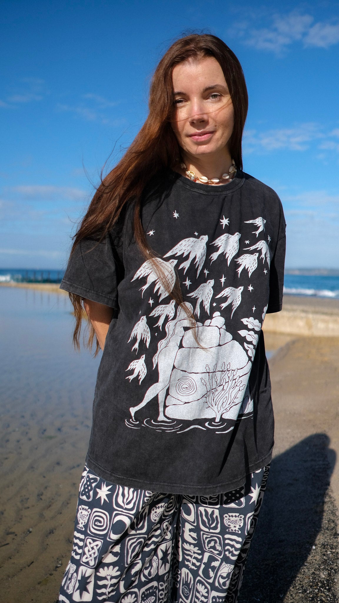 Pilbara Oversized T-shirt - Black stonewash