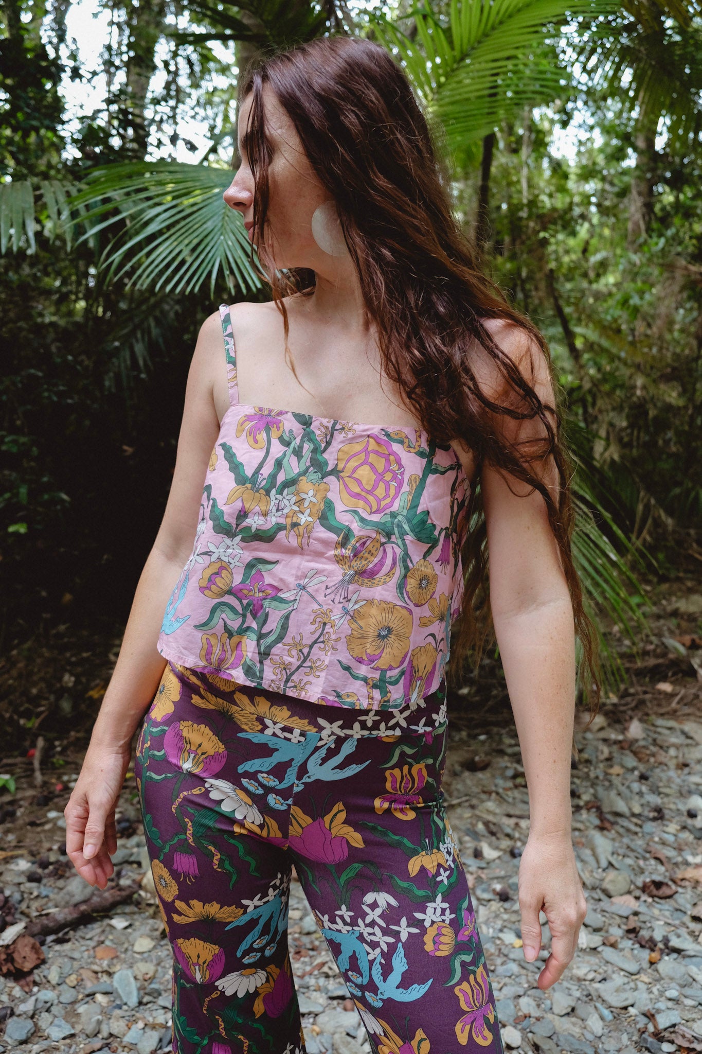 Cami Top - Witch's Garden - Soft Pink