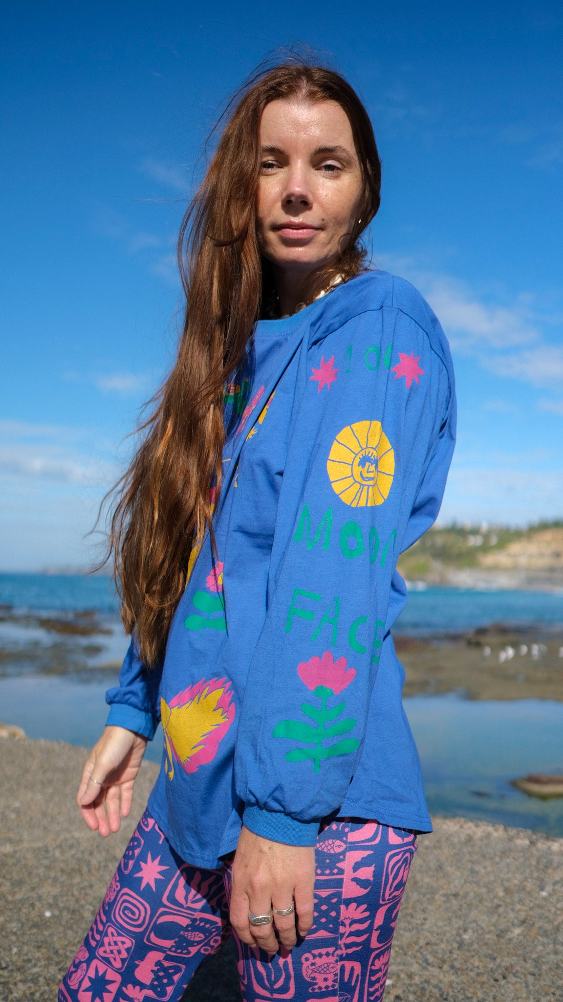 Queens Long Sleeve T-shirt - Cobalt