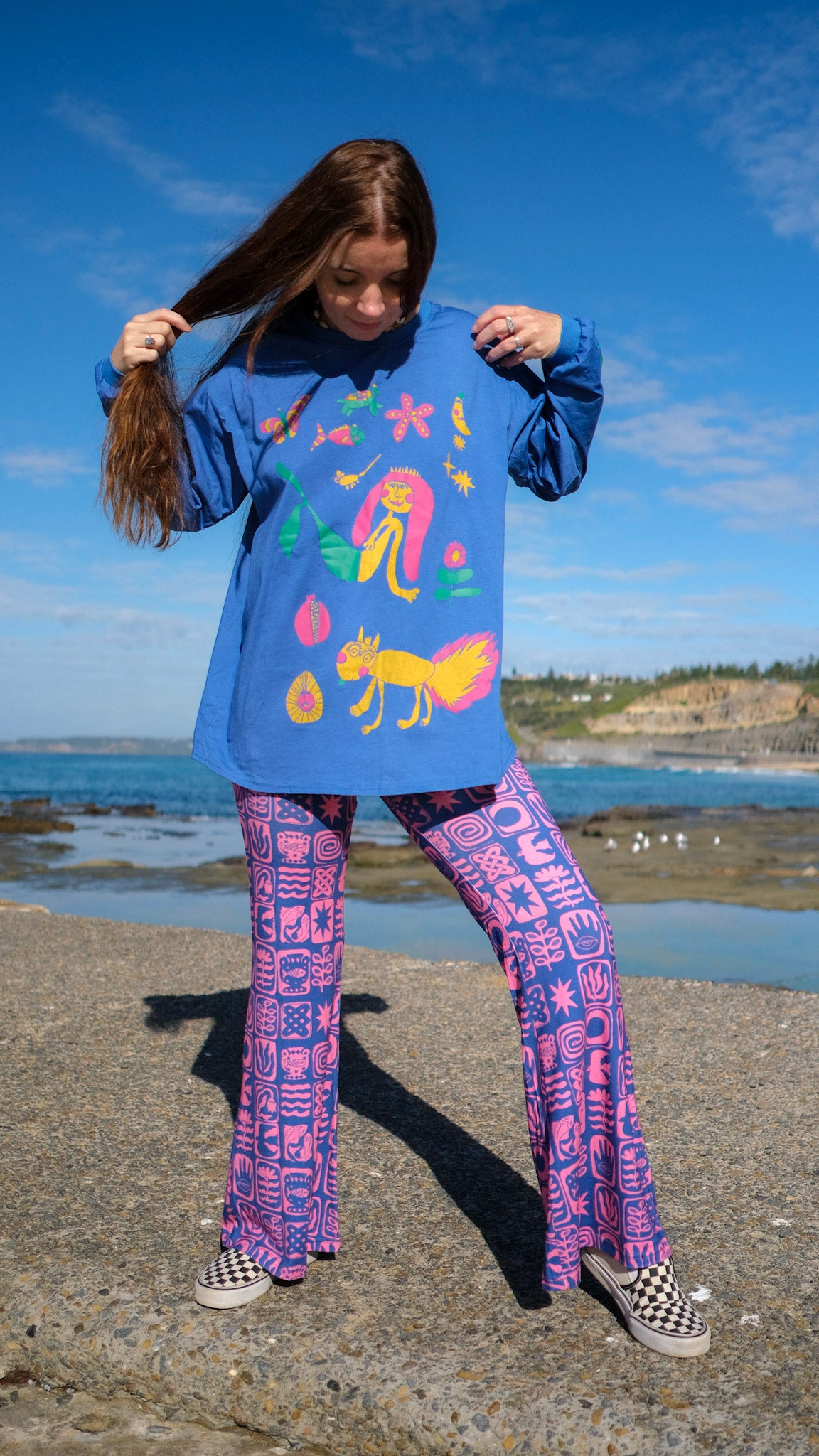 Queens Long Sleeve T-shirt - Cobalt