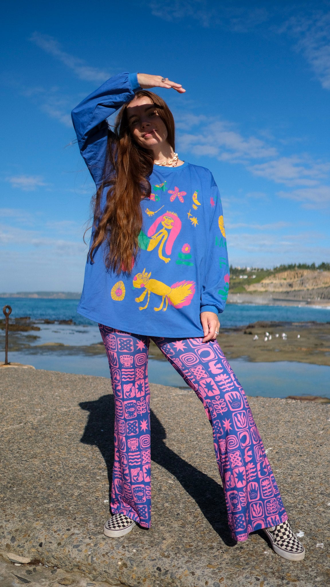 Queens Long Sleeve T-shirt - Cobalt