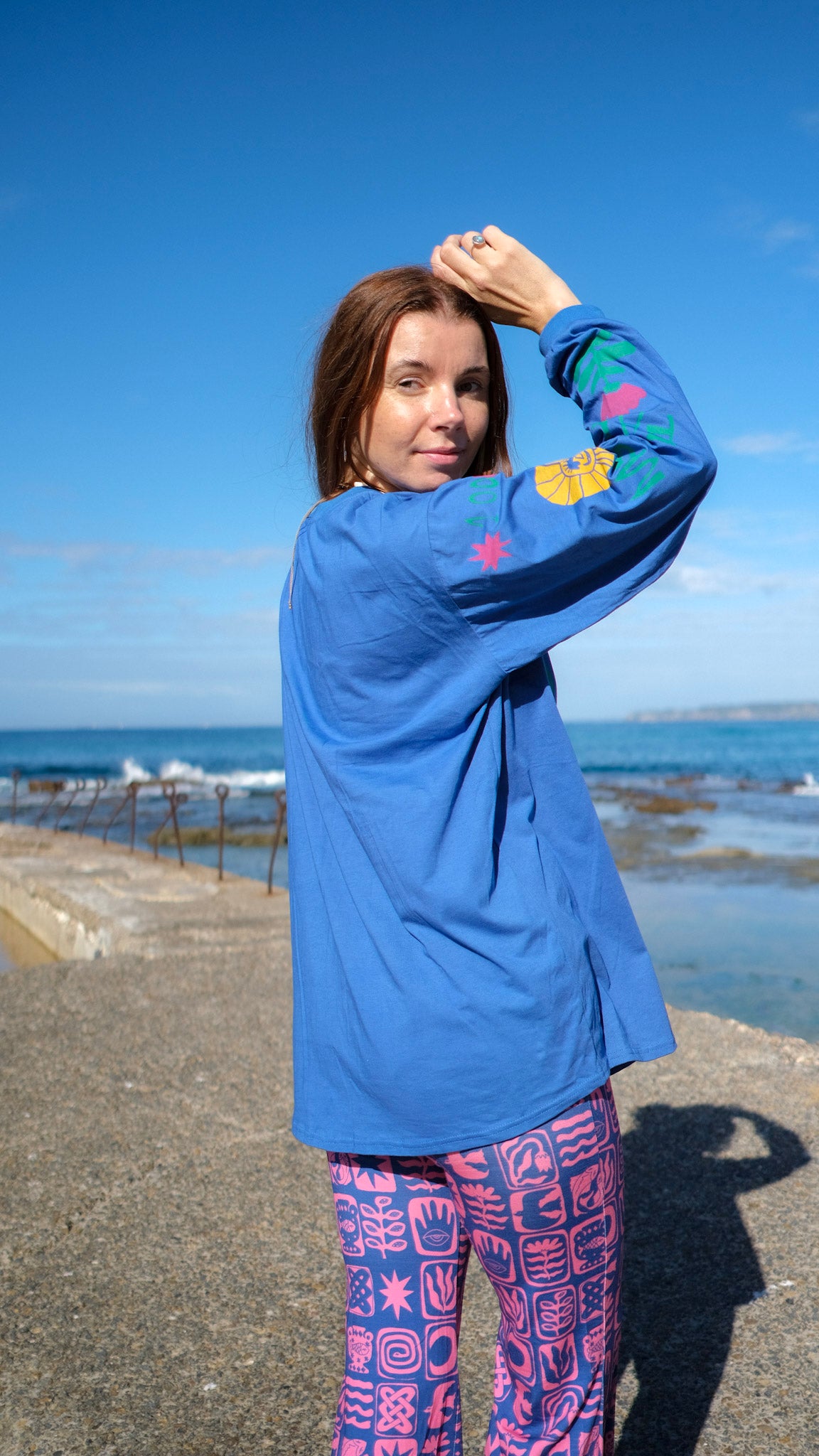 Queens Long Sleeve T-shirt - Cobalt