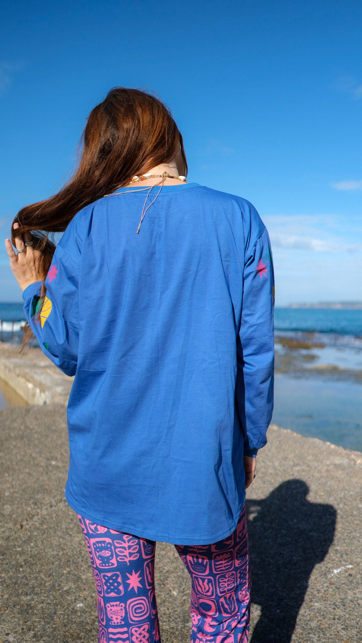 Queens Long Sleeve T-shirt - Cobalt